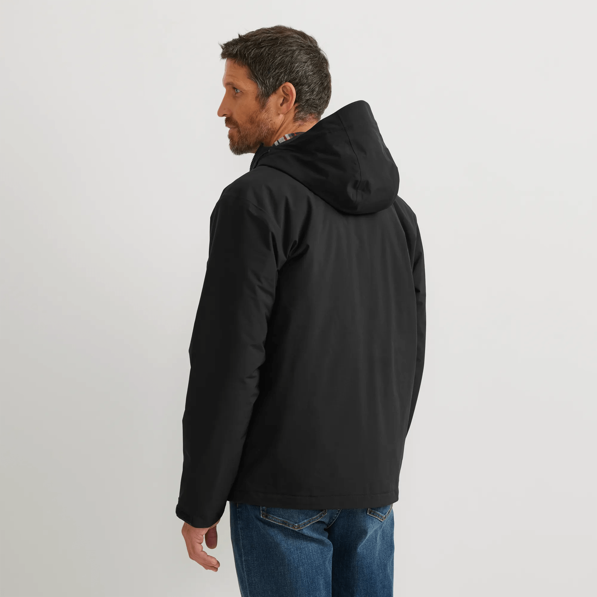 Men's Cloud Cap Insulated Waterproof Hooded Rain Jacket - Image 2