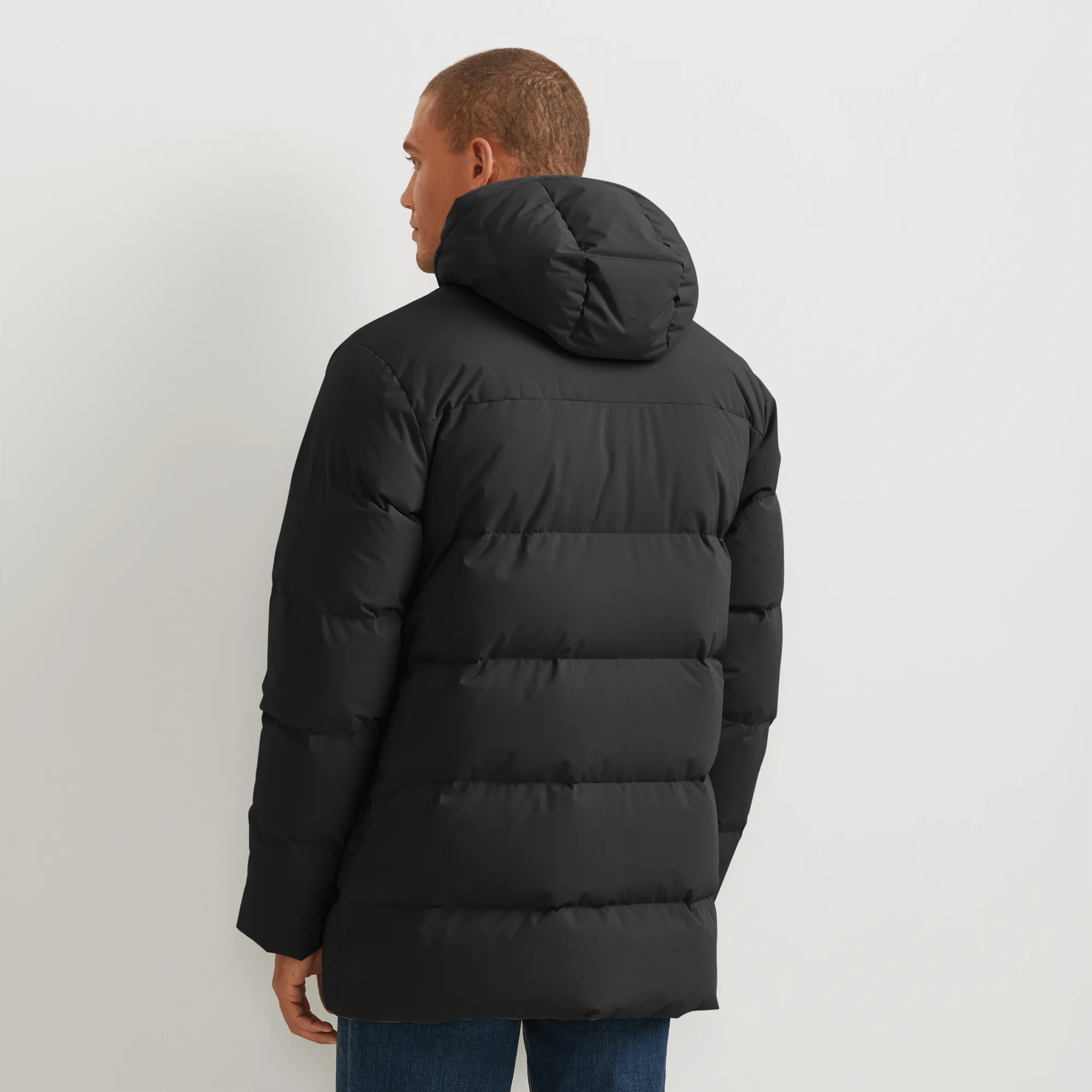 Men's Essential Down Hooded Parka - Image 2