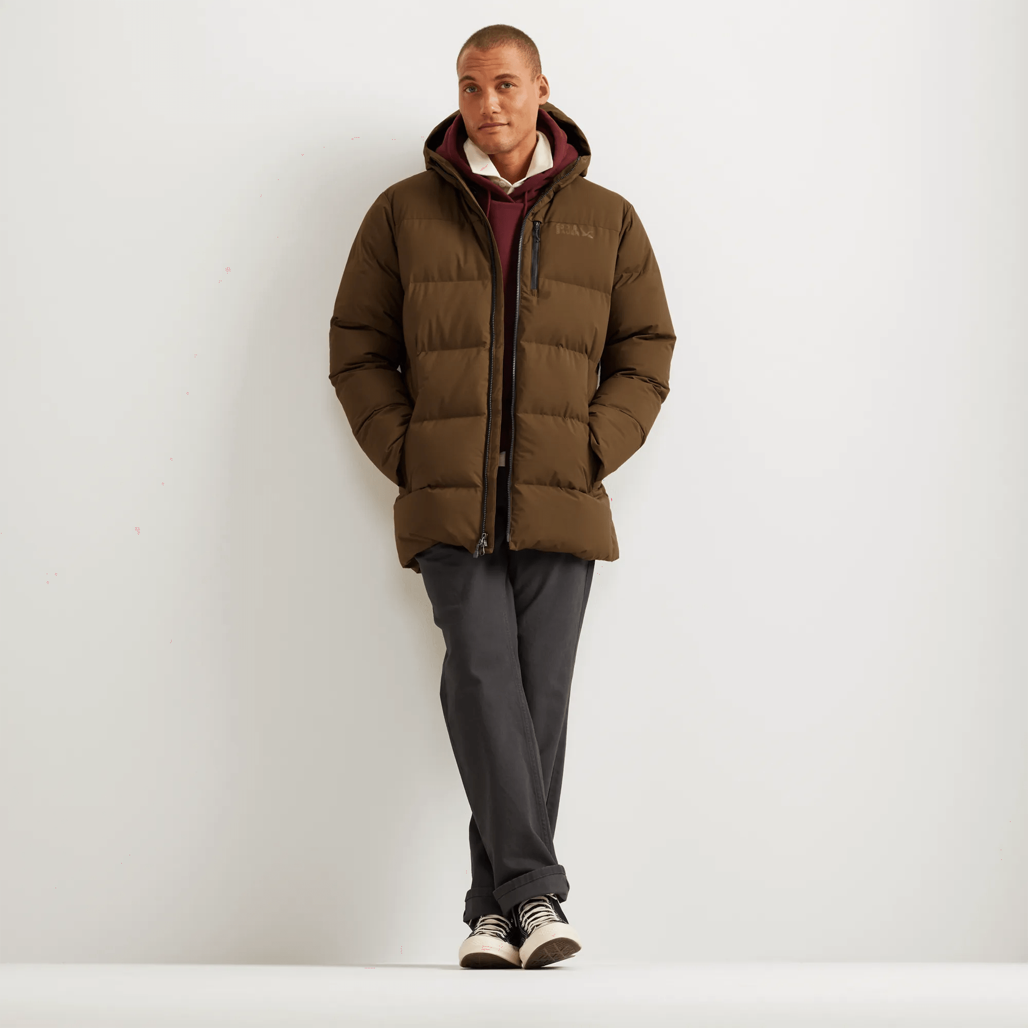 Men's Essential Down Hooded Parka - Image 4