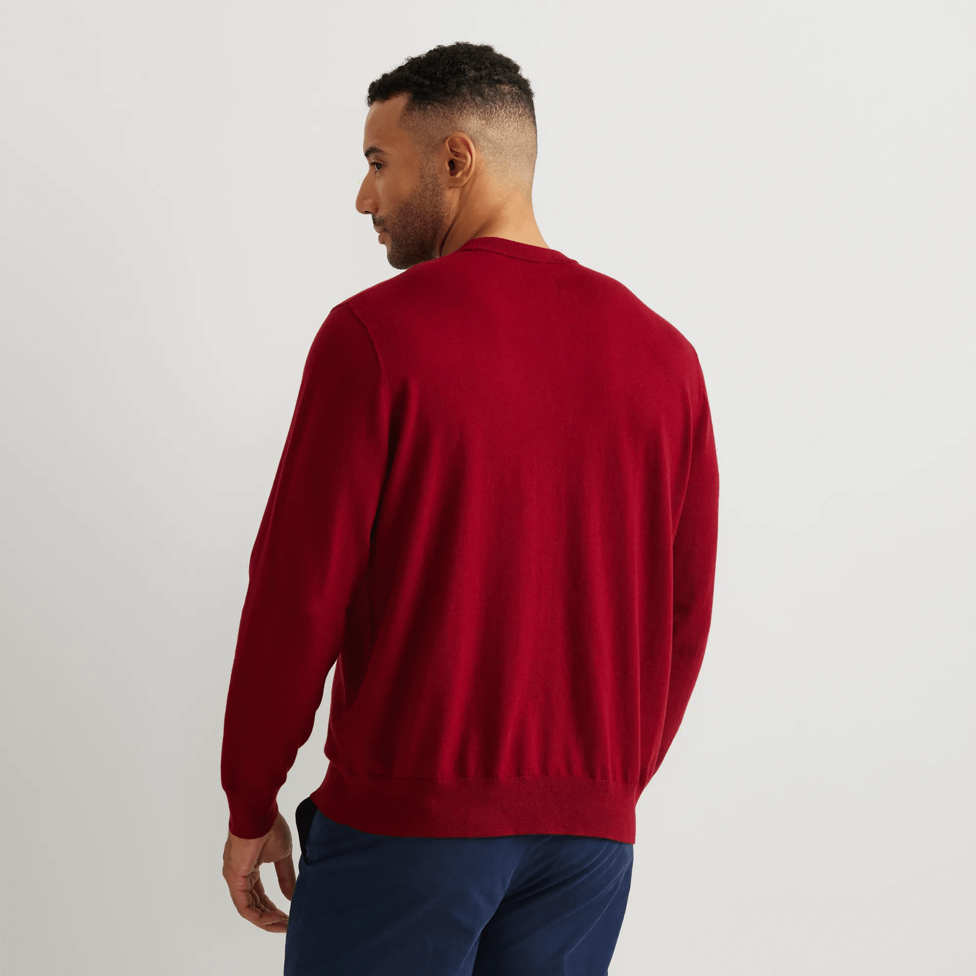 Men's Classic Merino Blend Crewneck Sweater - Image 2