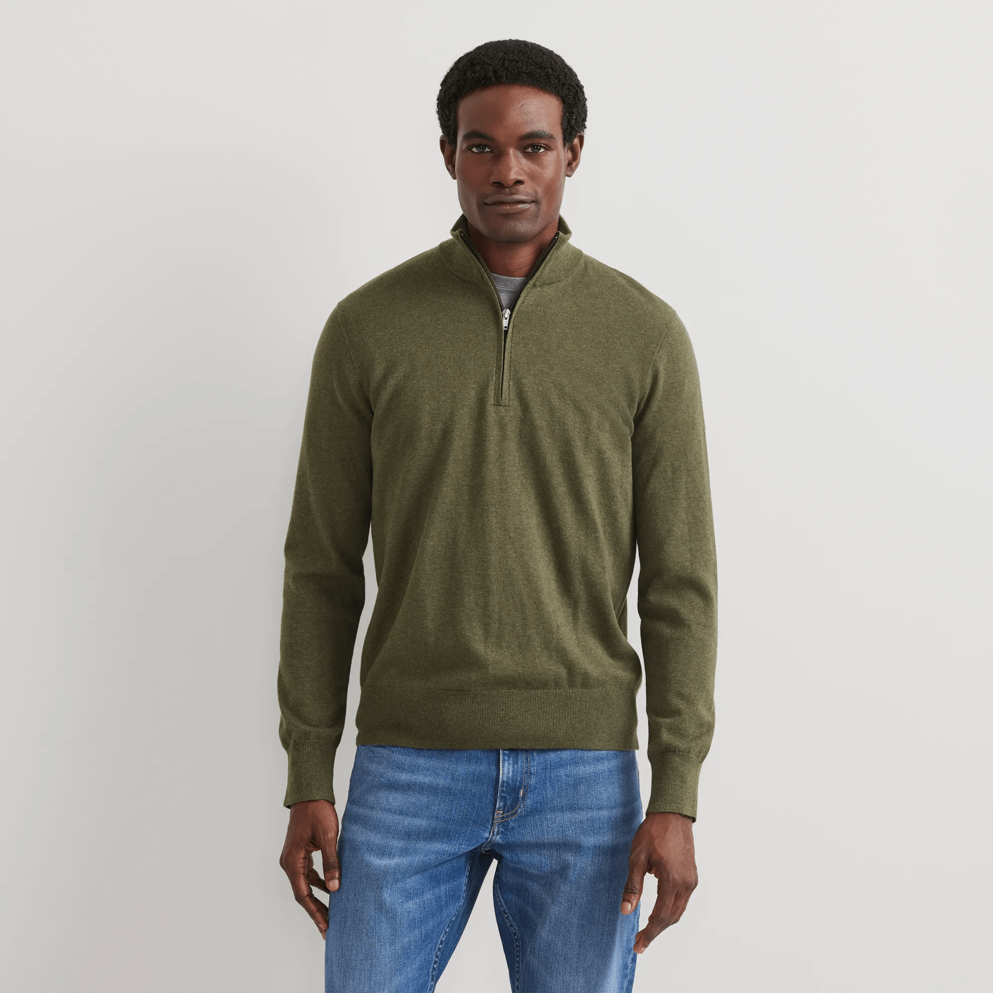 Men's Classic Merino Blend 1/4-Zip Sweater - Image 4