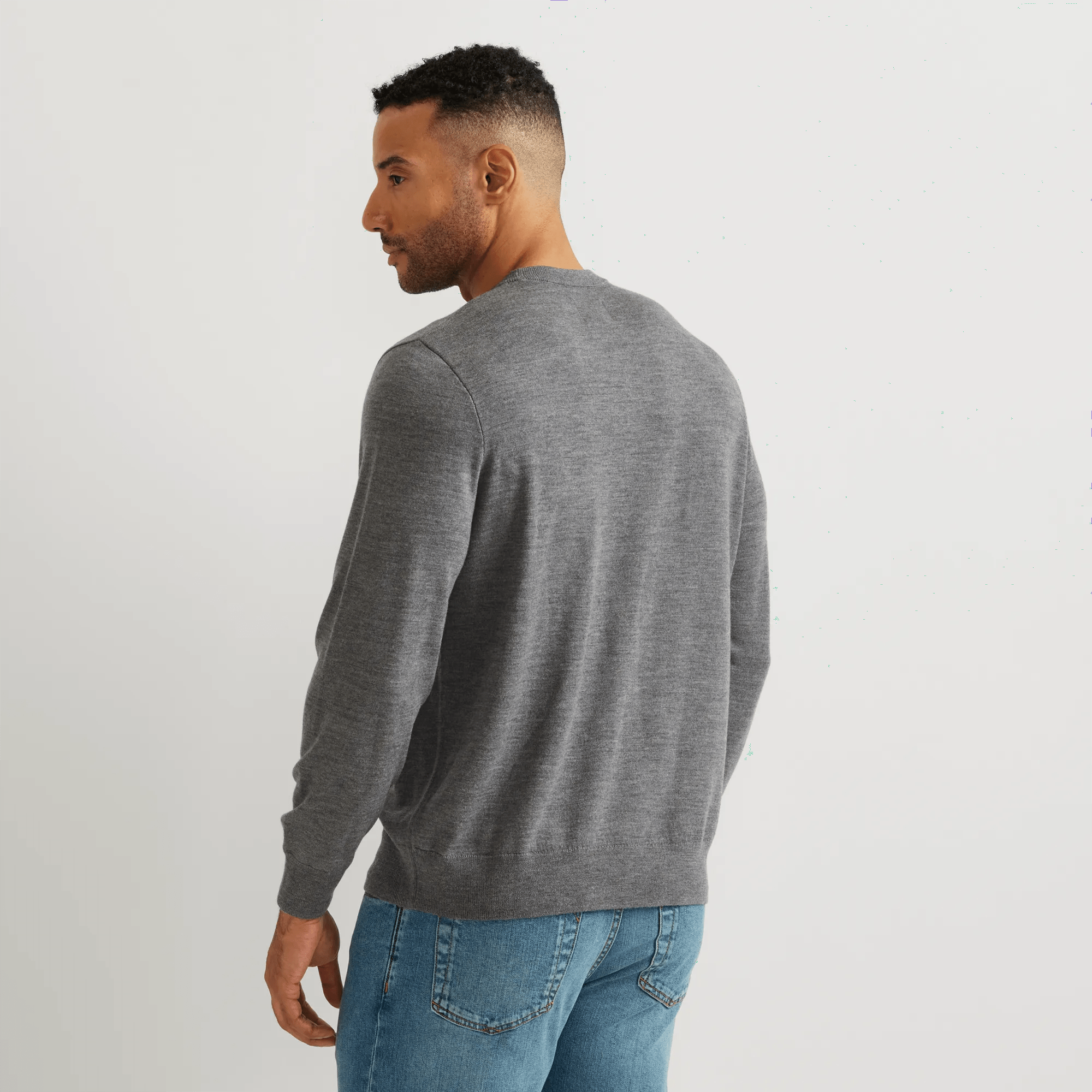 Men's Signature Merino Wool Crewneck Sweater - Image 2