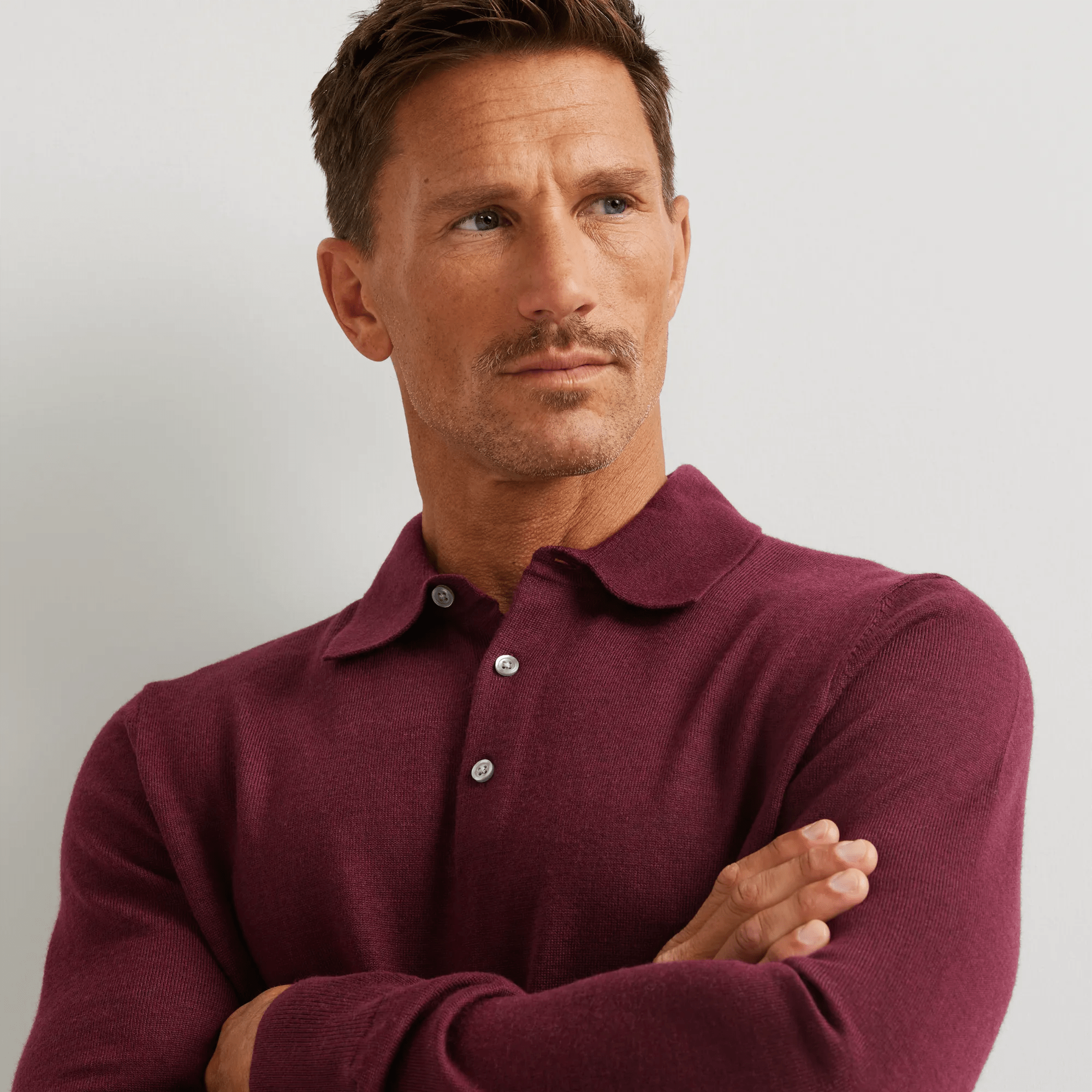 Men's Signature Merino Wool Polo Sweater - Image 3