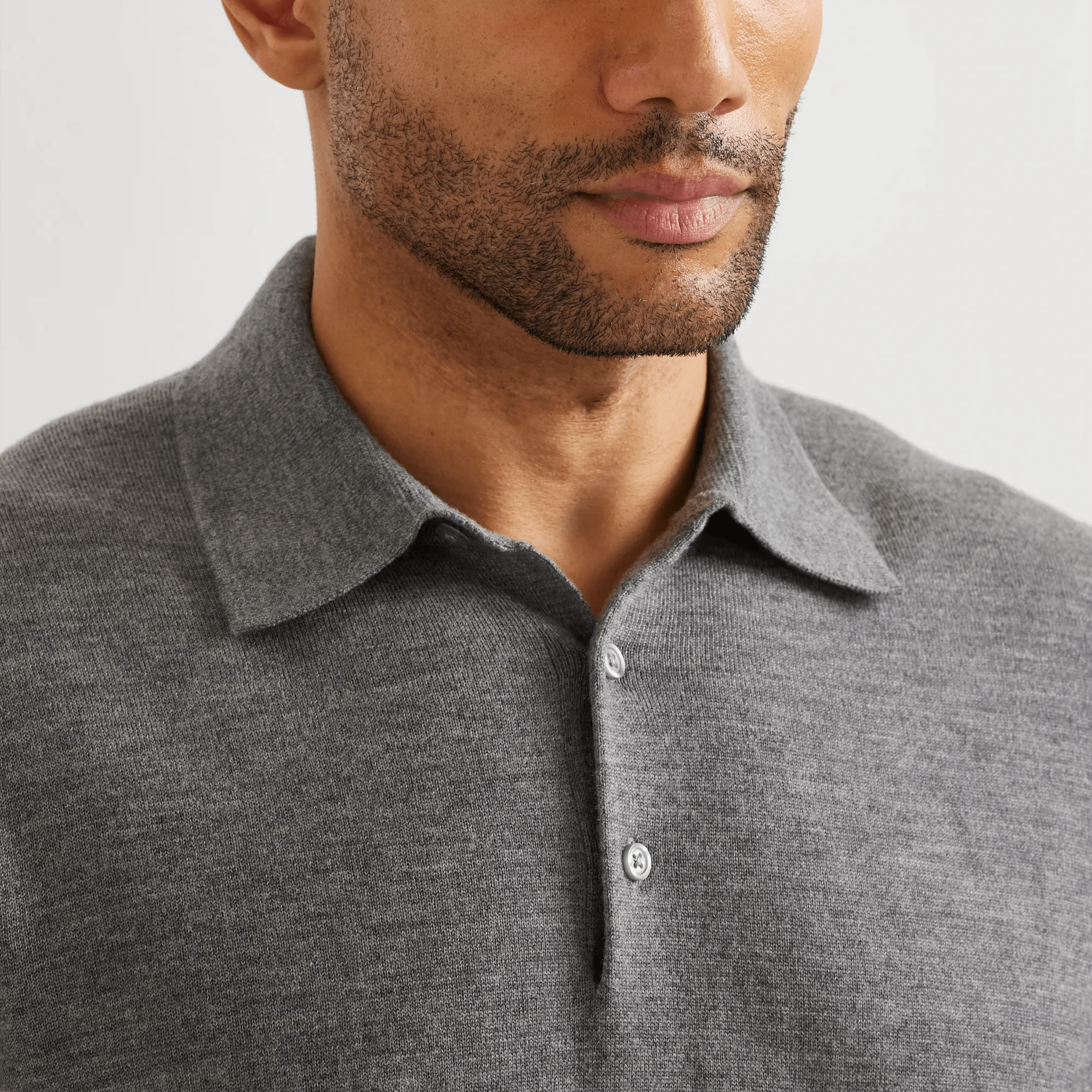 Men's Signature Merino Wool Polo Sweater - Image 3