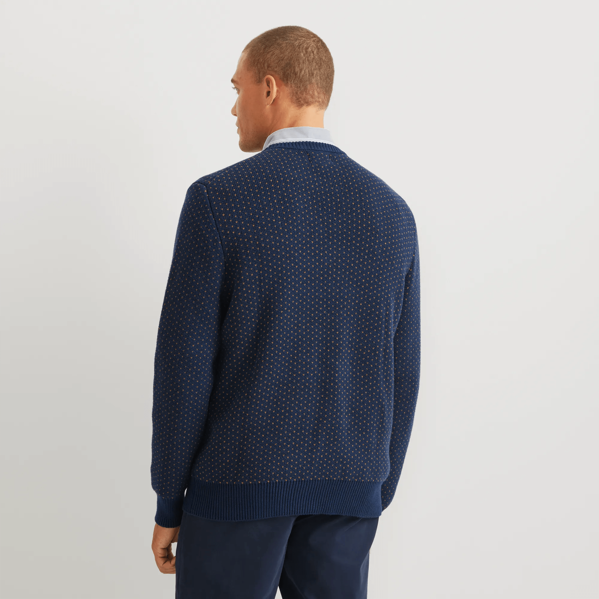 Men's Signature Crewneck Sweater - Bird's Eye - Image 2