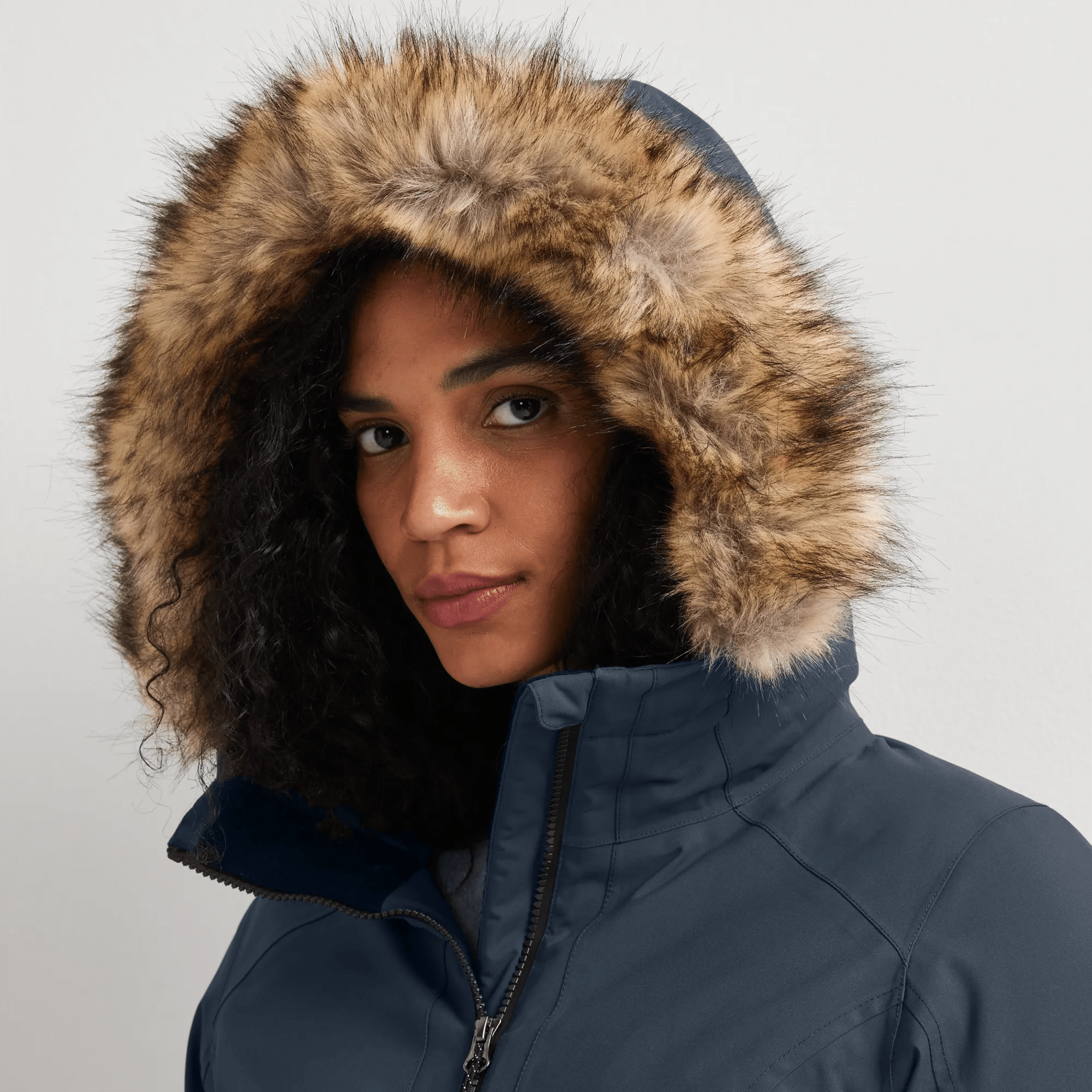 Women's Olympia Waterproof Down Hooded Stadium Coat - Image 4