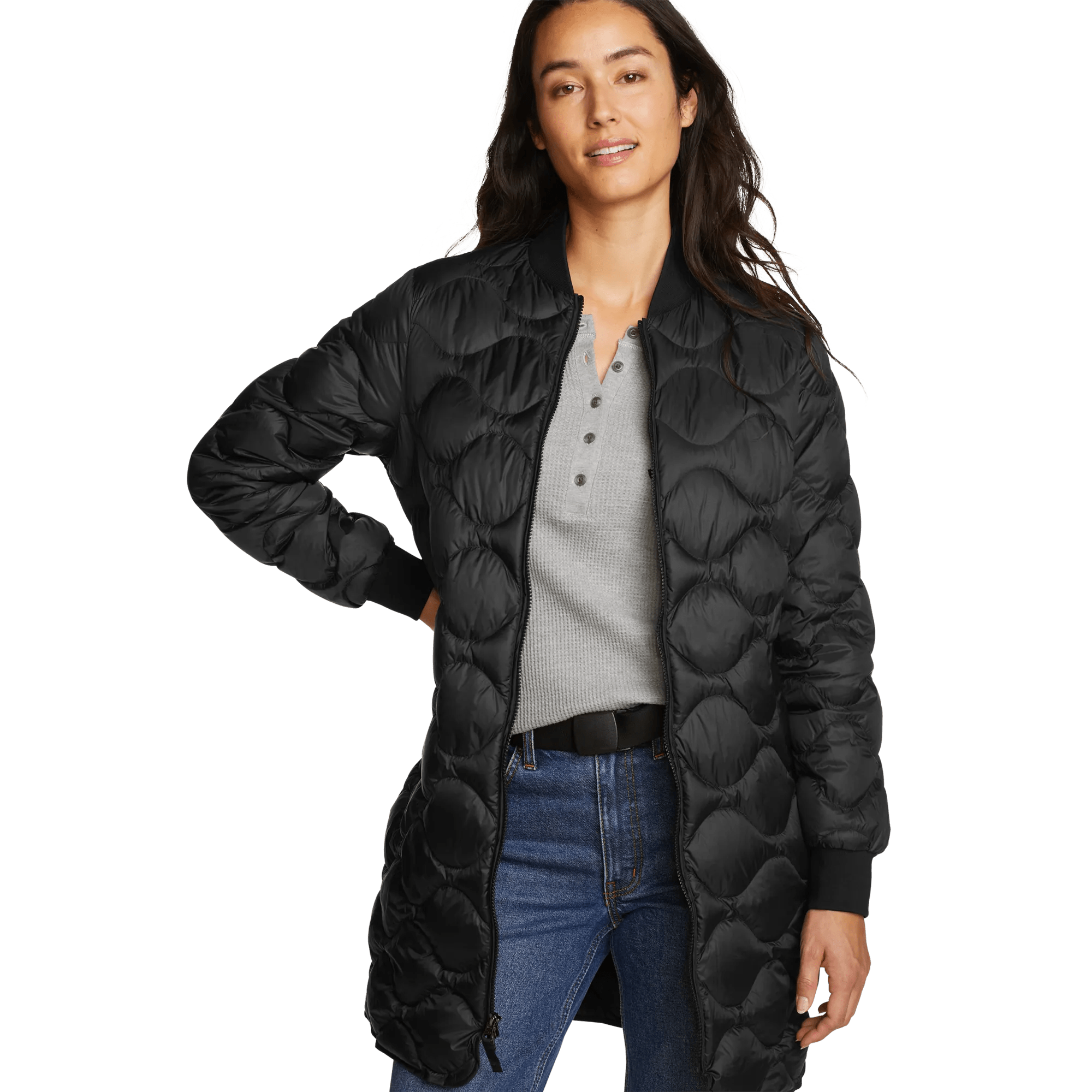 Women's Shaw Long Down Bomber Jacket - Image 3