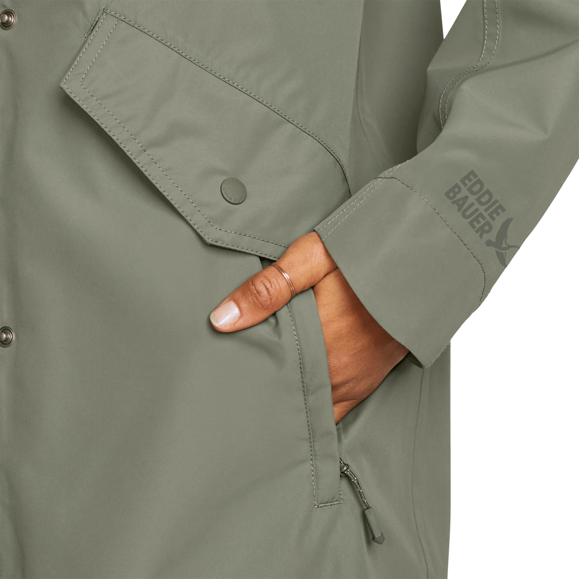 Women's Rainfoil? Waterproof Hooded Trench Coat - Image 4