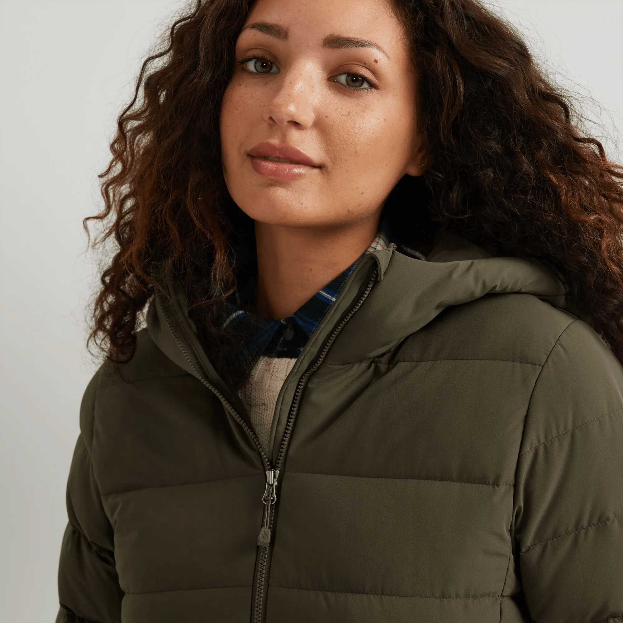 Women's EB Stretch Down Hooded Duffle Coat - Image 3
