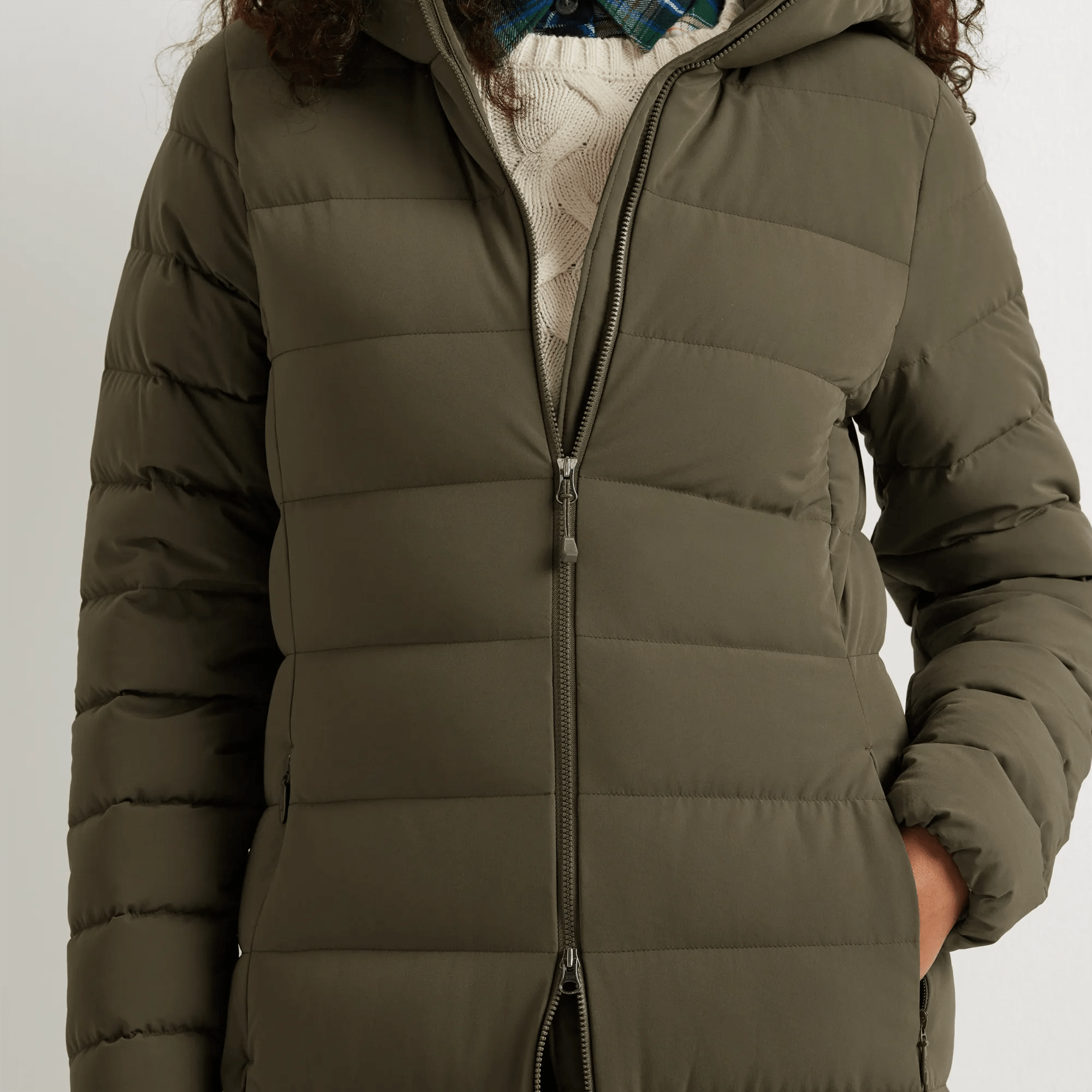 Women's EB Stretch Down Hooded Duffle Coat - Image 4