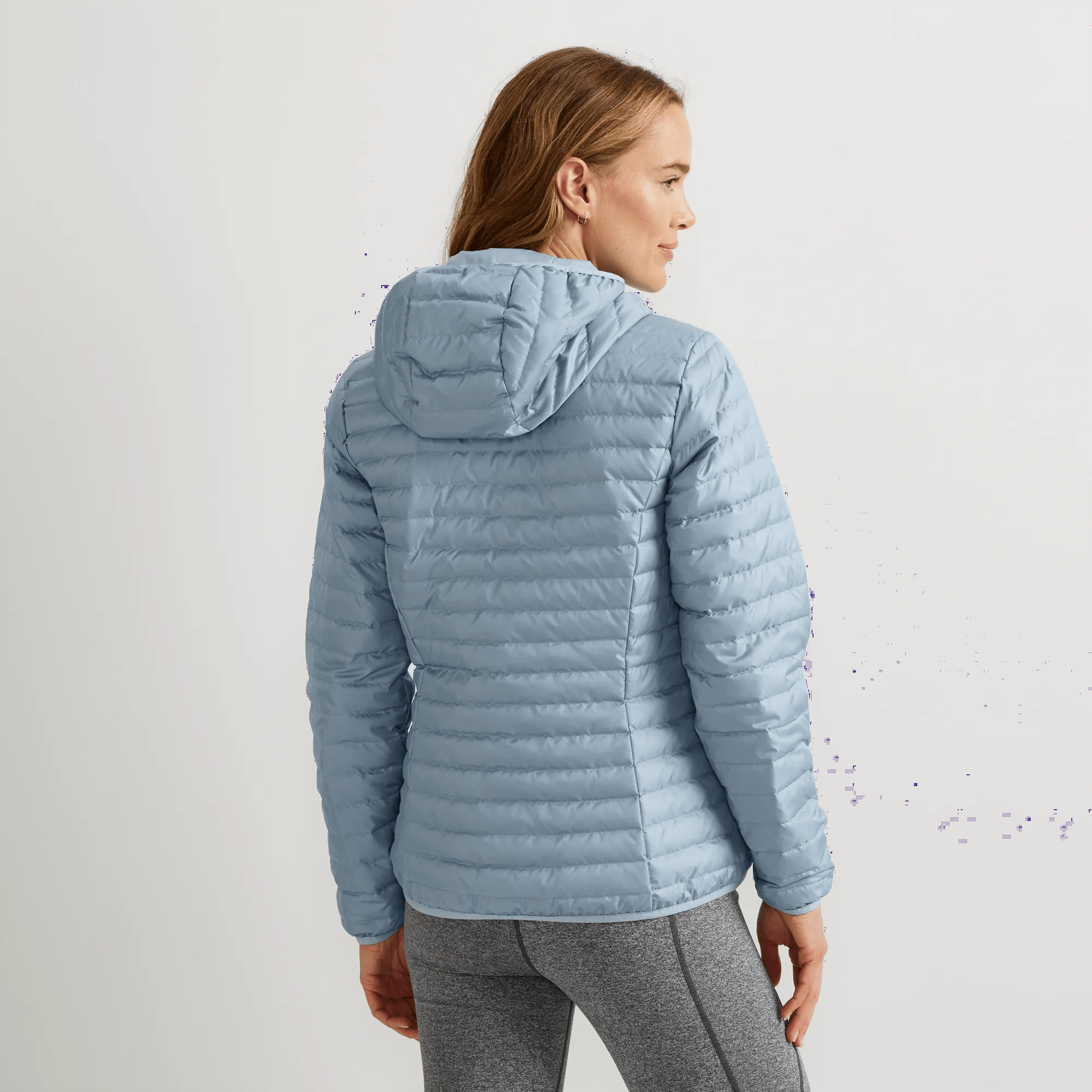 Women's Microlight Packable Down Hooded Jacket - Image 2