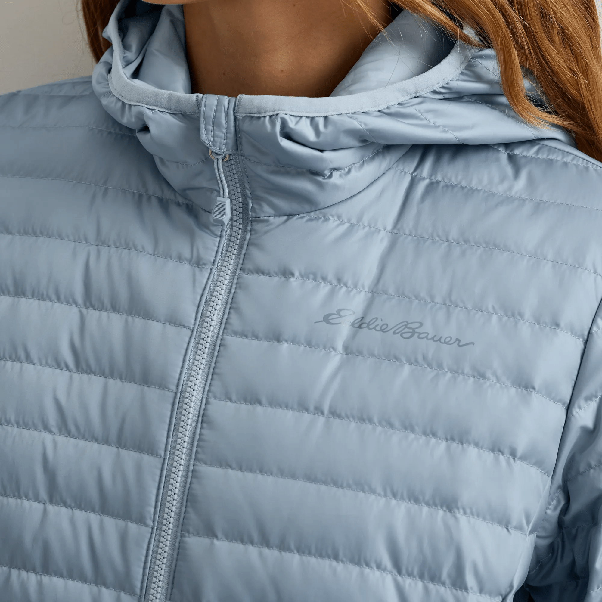 Women's Microlight Packable Down Hooded Jacket - Image 3