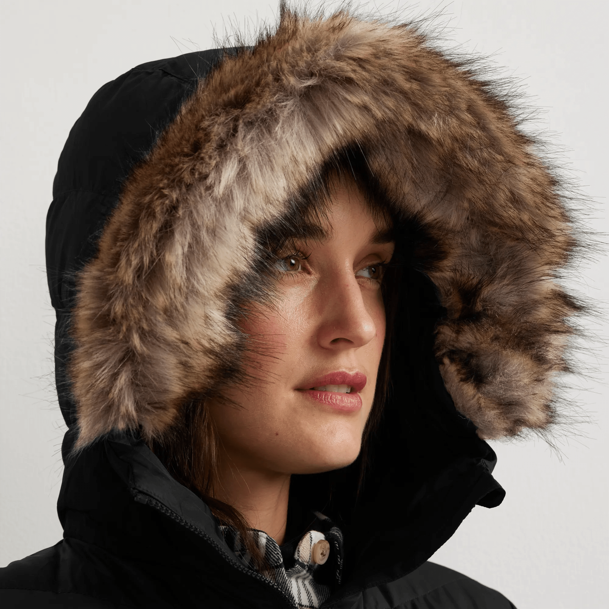 Women's Classic Down Hooded Jacket - Image 3