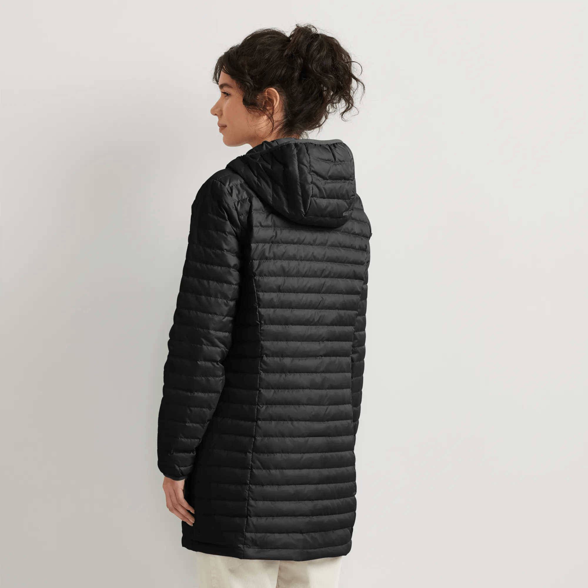 Women's Microlight Packable Down Hooded Parka - Image 2