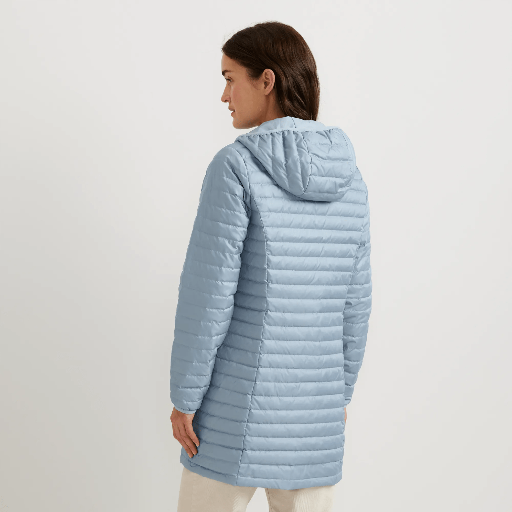 Women's Microlight Packable Down Hooded Parka - Image 2