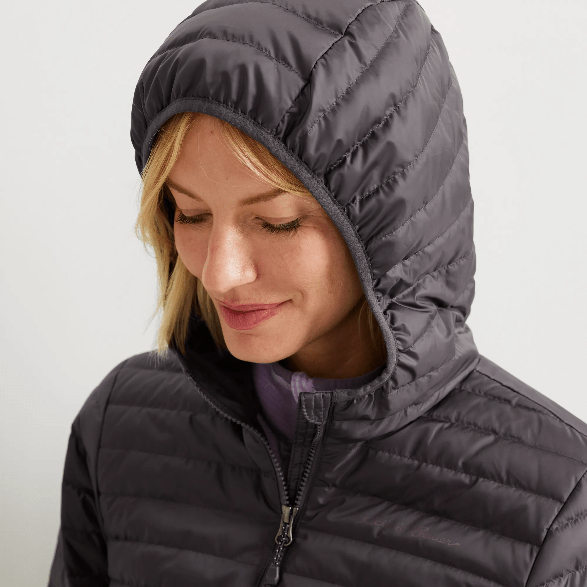 Women's Microlight Packable Down Hooded Parka - Image 5