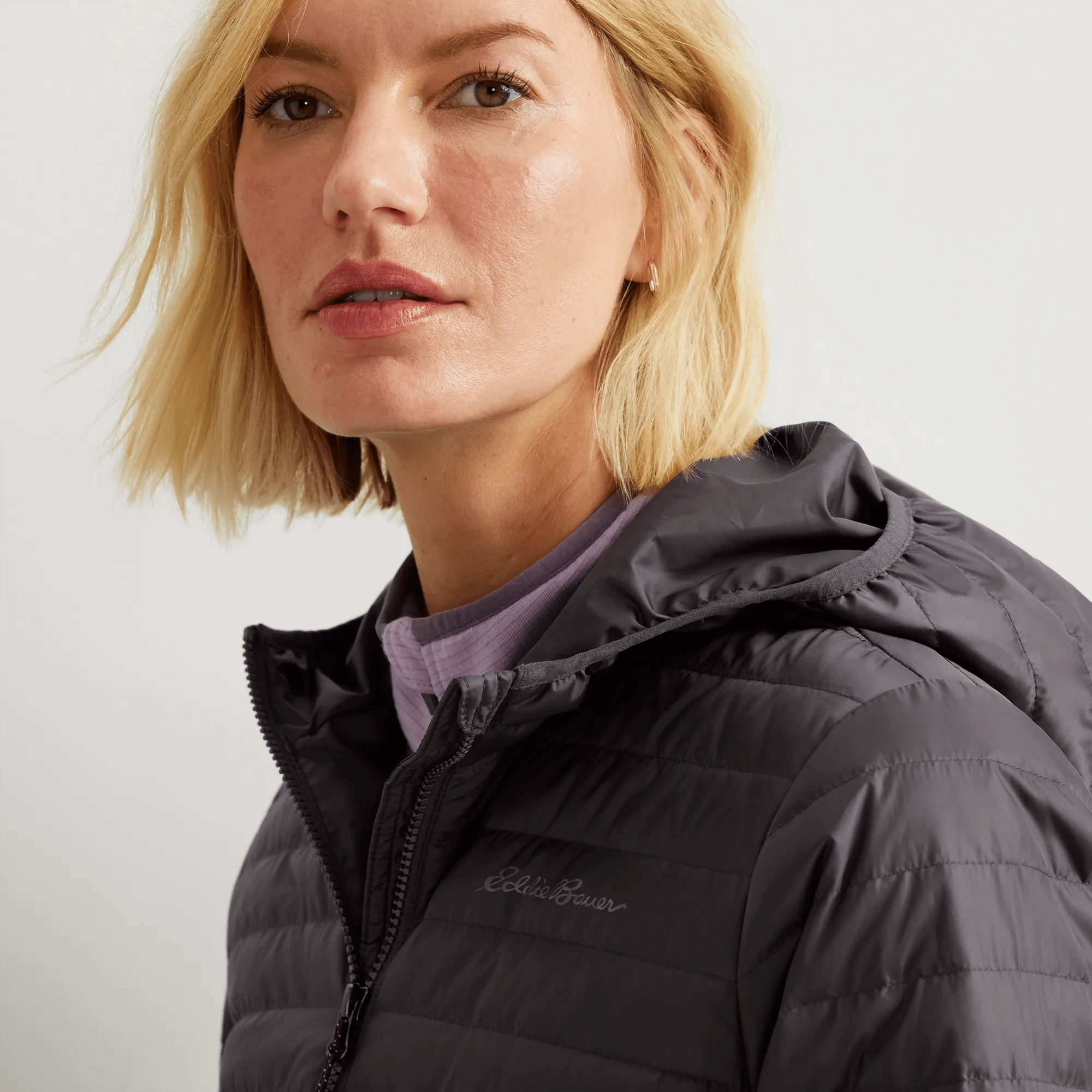 Women's Microlight Packable Down Hooded Parka - Image 3