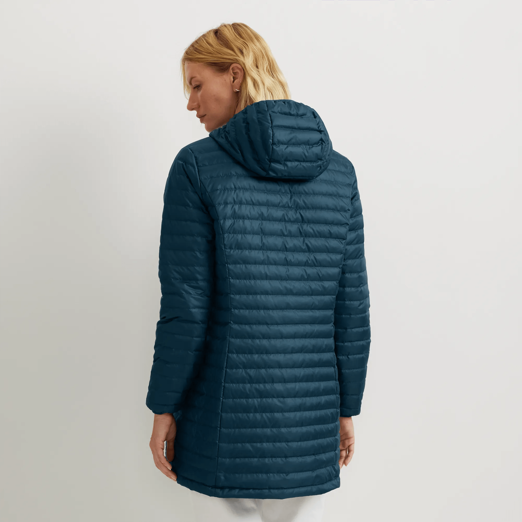 Women's Microlight Packable Down Hooded Parka - Image 2