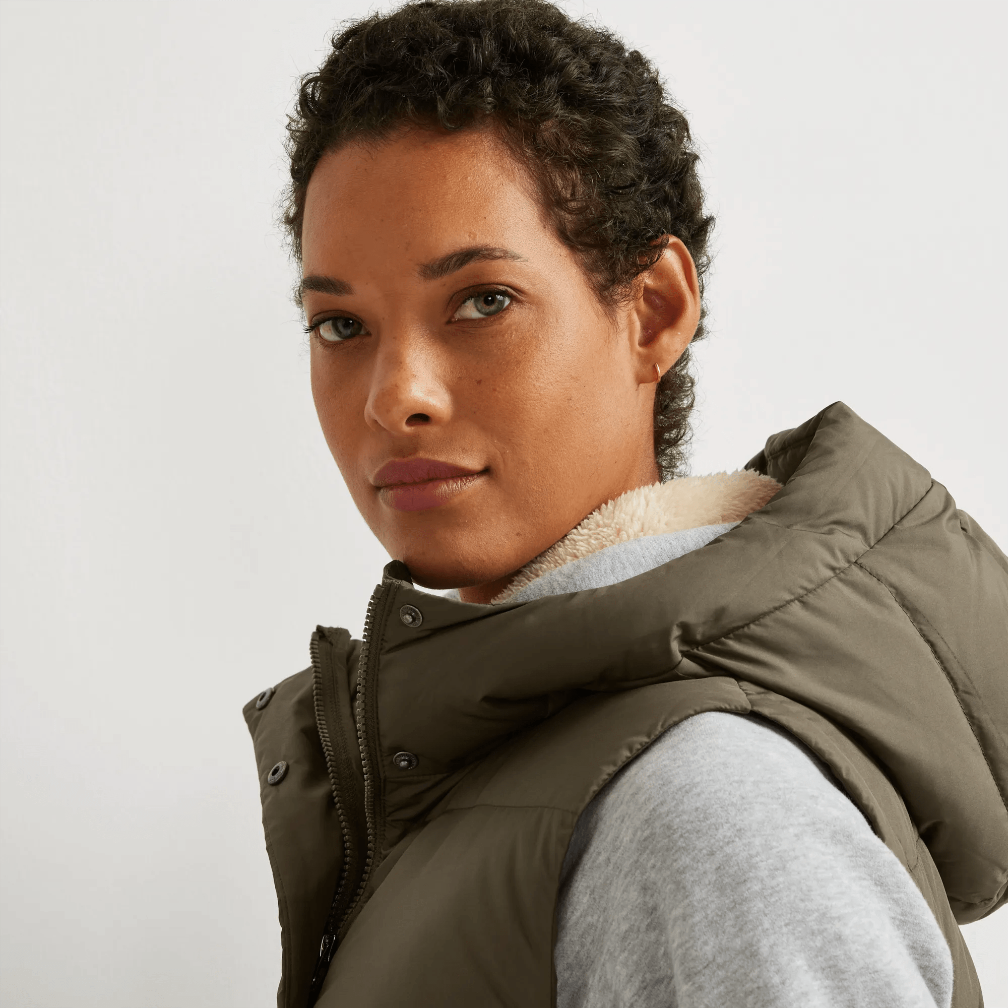 Women's Ketchum Short Down Hooded Vest - Image 3