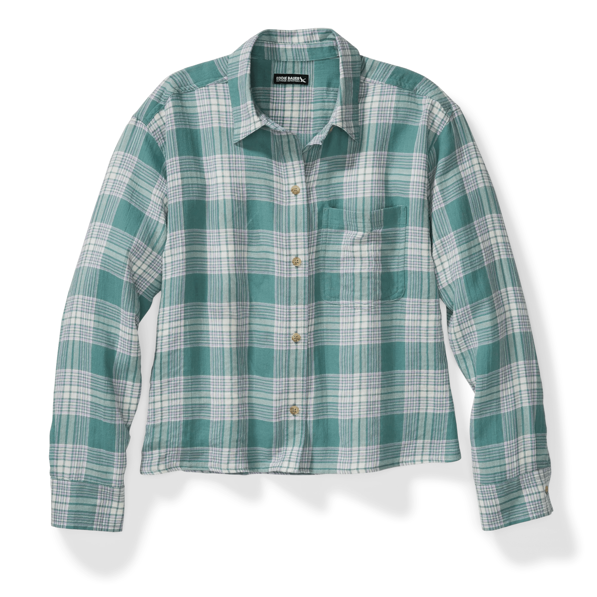 Women's High Tide Long-Sleeve Cropped Flannel - Image 4