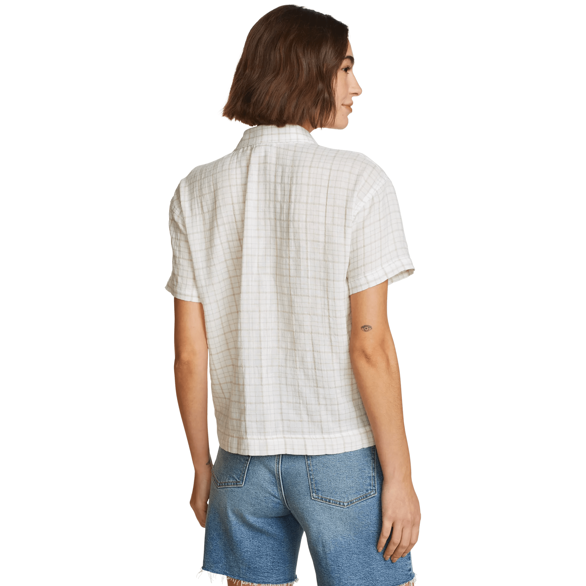 Women's High Tide Short-Sleeve Cropped Flannel - Image 2