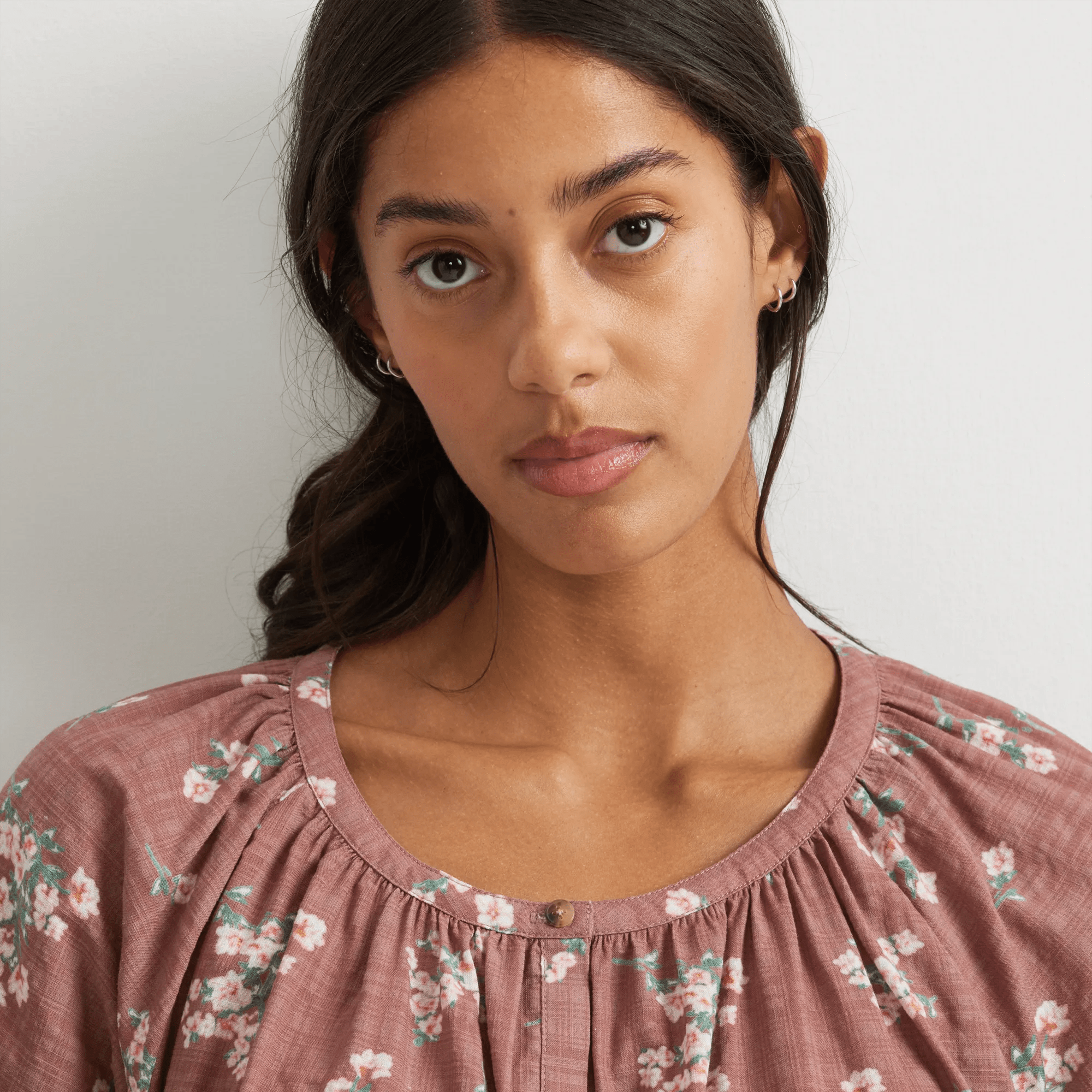 Women's Meadow Texture Quarter-Sleeve Top - Image 3