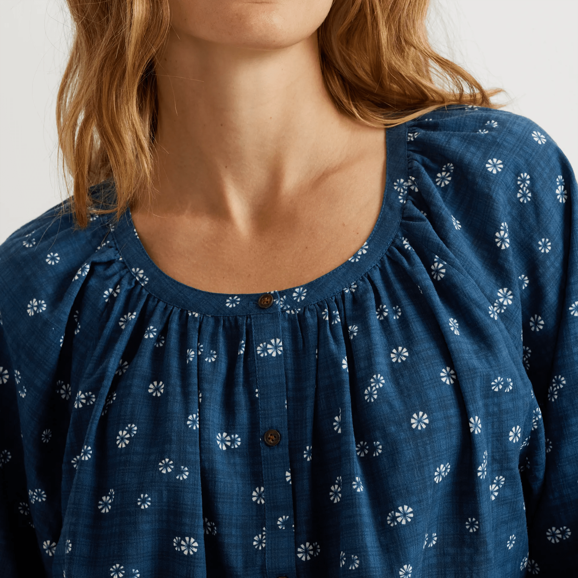 Women's Meadow Texture Quarter-Sleeve Top - Image 3