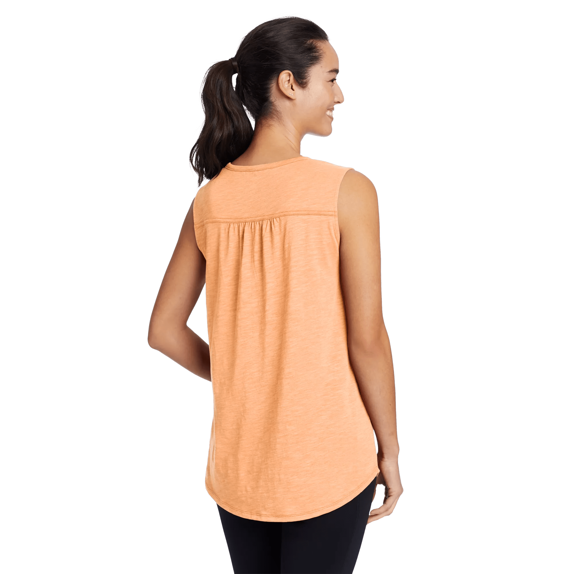 Women's Gate Check Sleeveless Split-Neck Tunic - Image 2