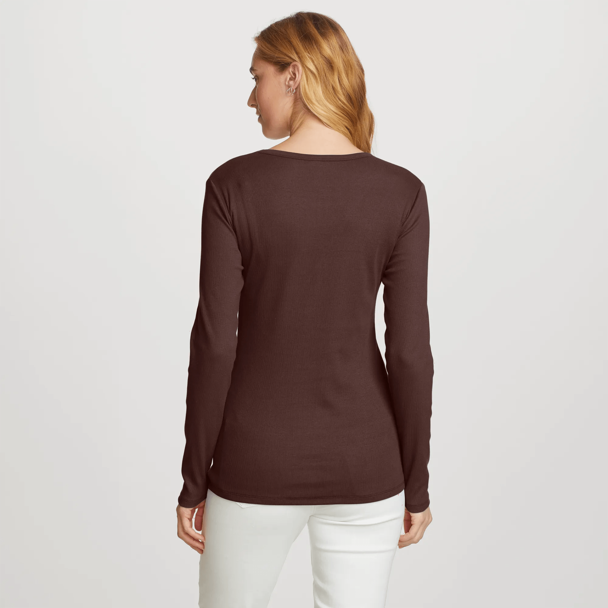 Women's Essentials Ribbed Crew Long-Sleeve Shirt - Image 2