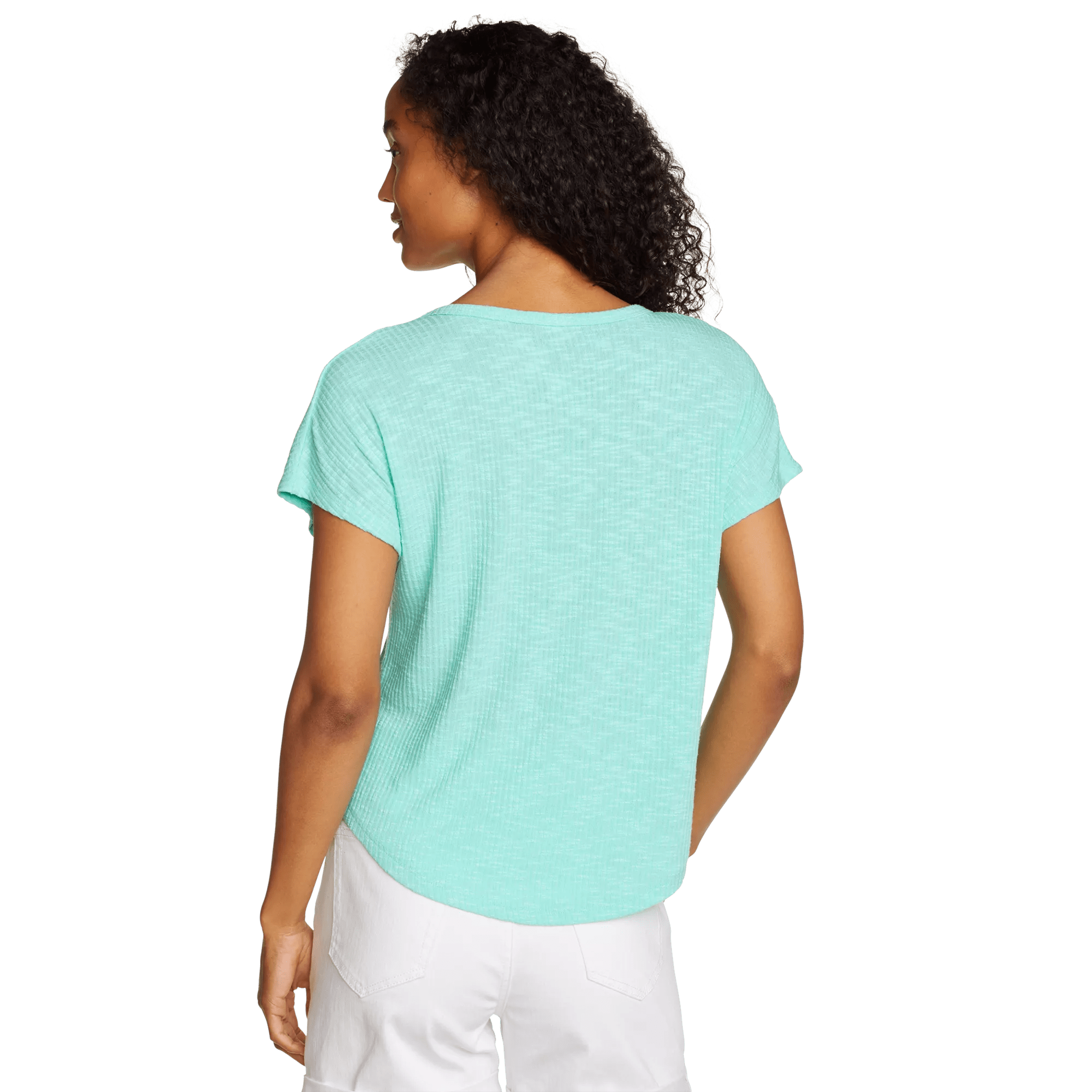Women's Revive Ribbed Scoop-Neck T-Shirt - Image 2