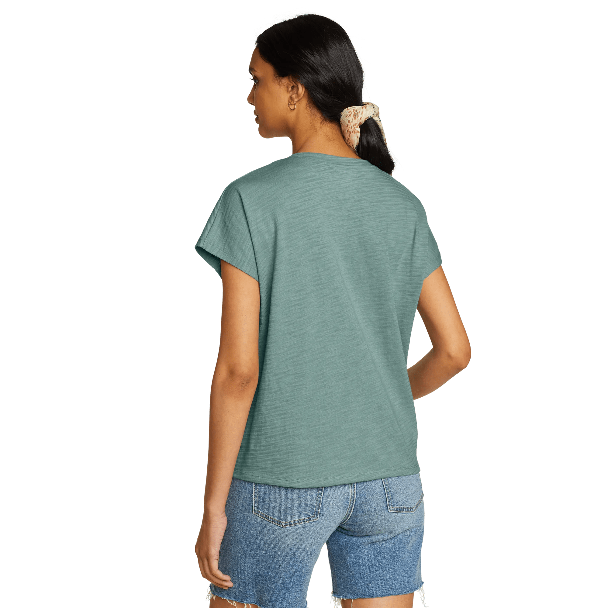 Women's Sunny Slub-Texture Notch Neck Top - Image 2