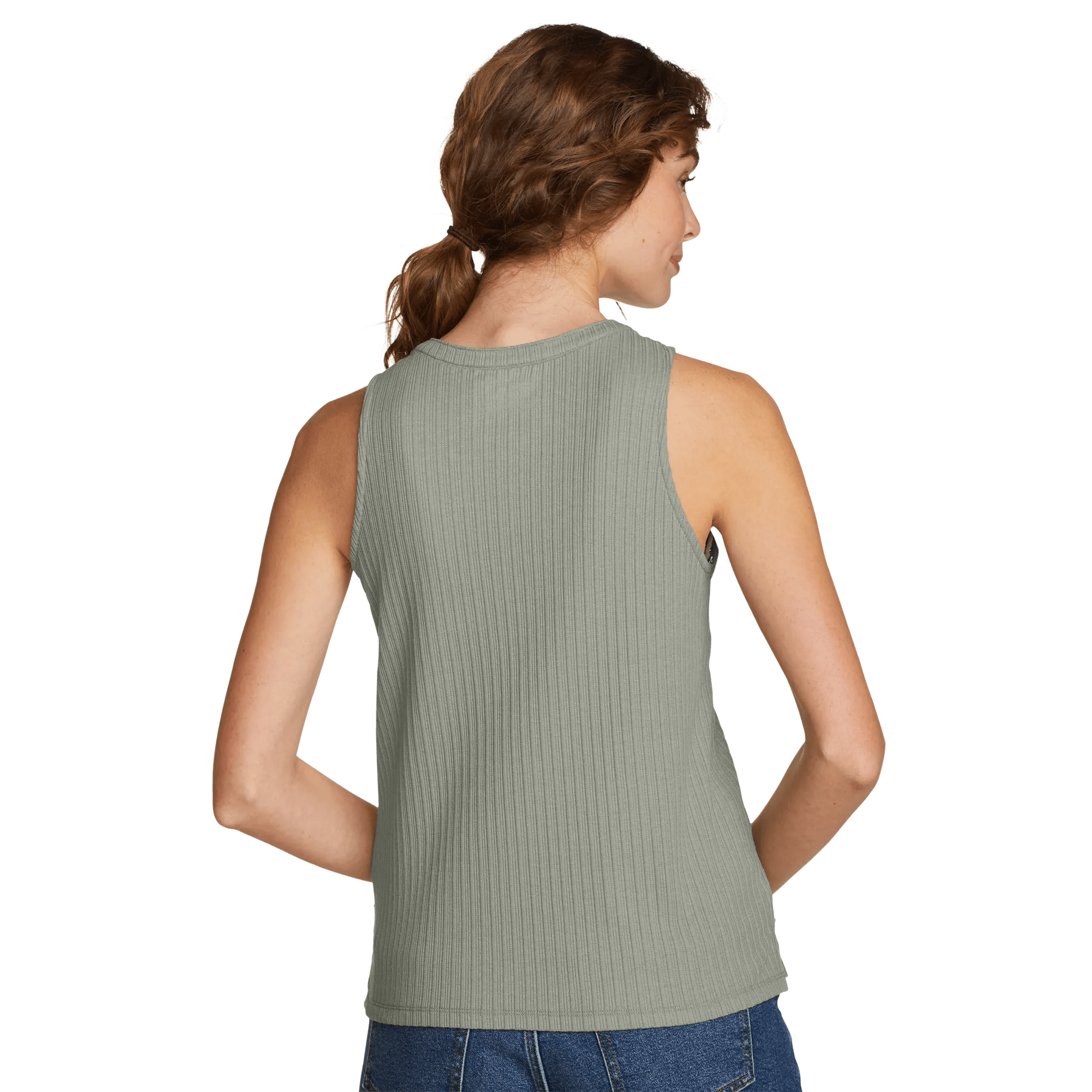 Women's Seaside Ribbed Henley Tank - Image 2