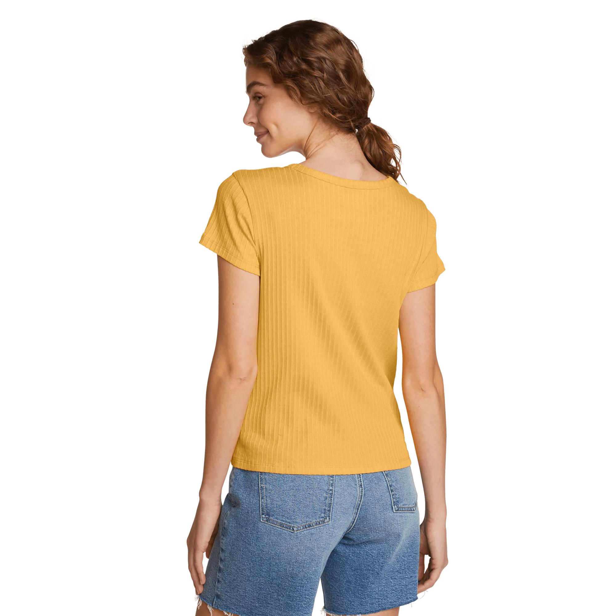 Women's Seaside Ribbed Scoop Neck T-Shirt - Image 2