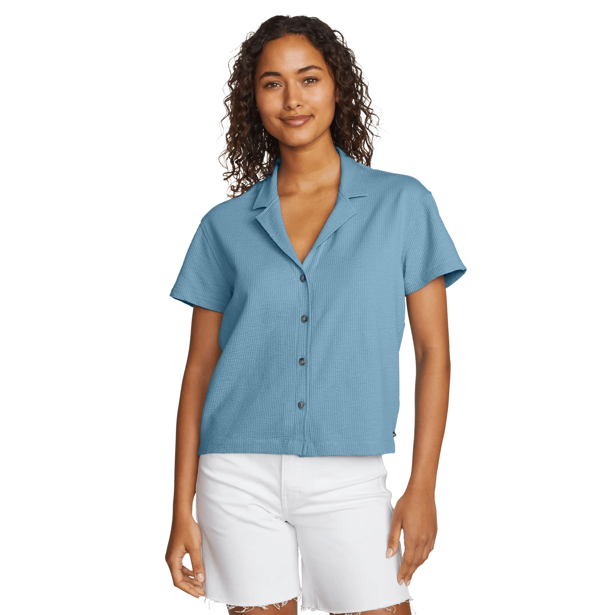 Women's Seersucker Camp Shirt - Image 3
