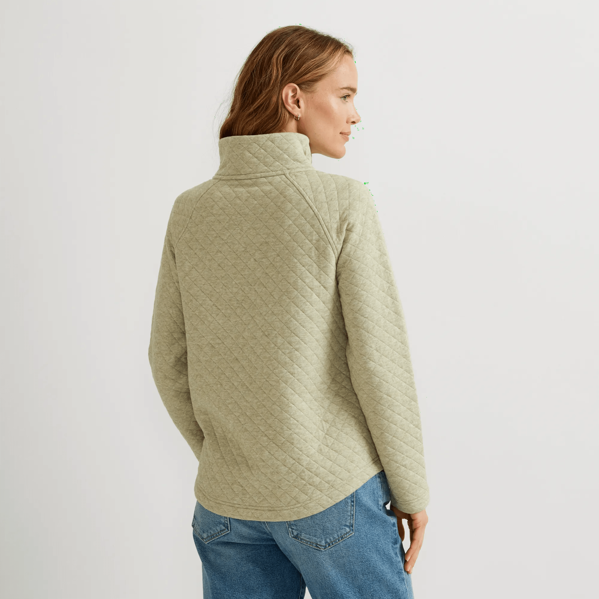 Women's Quilted Button-Up Mockneck - Image 2