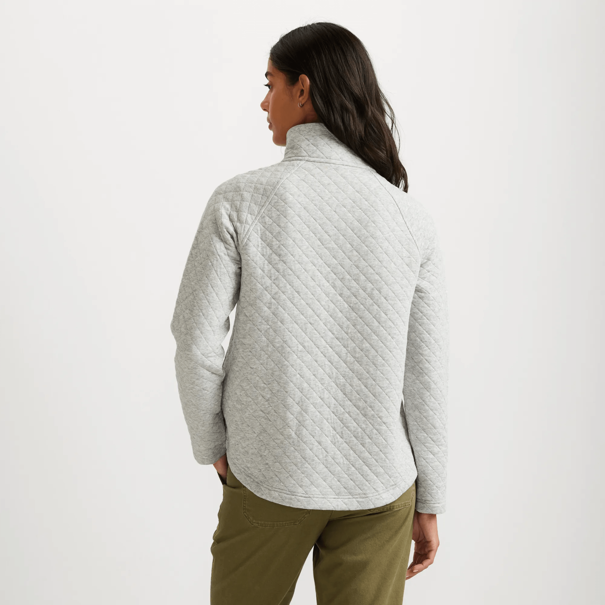 Women's Quilted Button-Up Mockneck - Image 2
