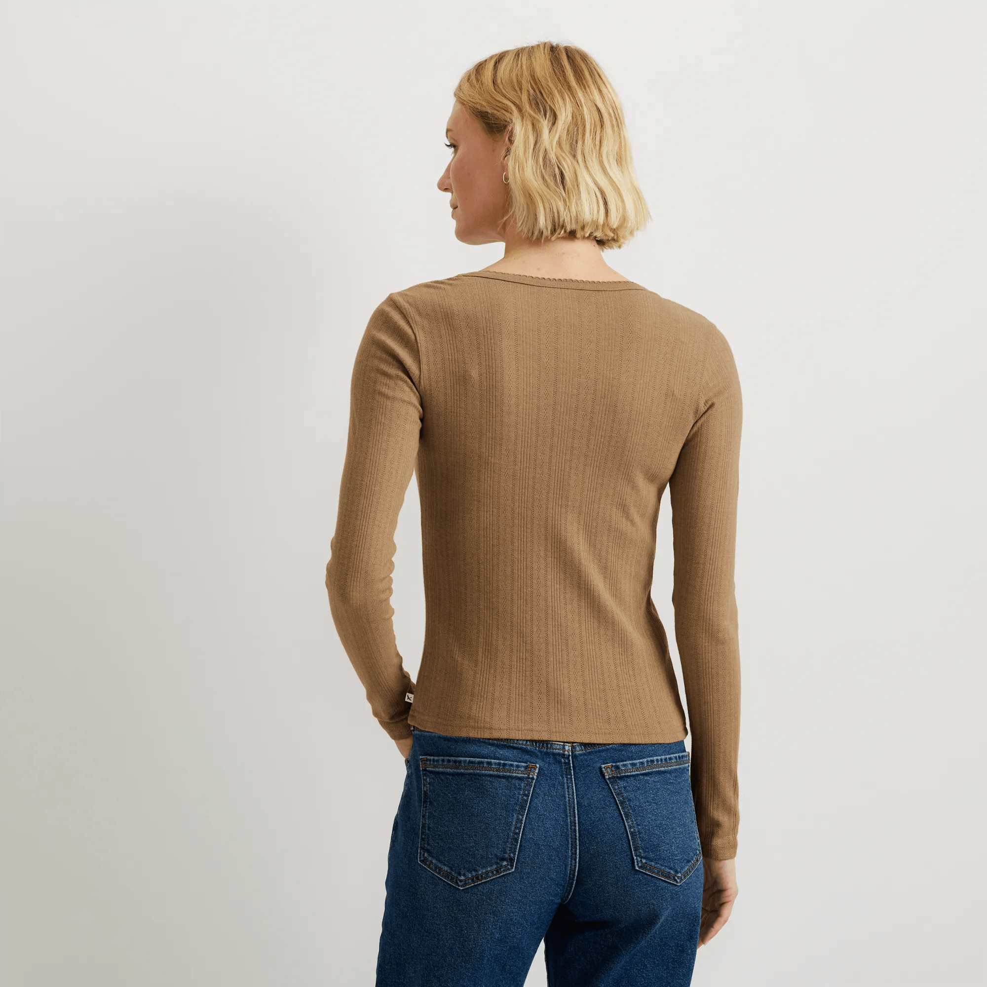 Women's Perfect Pointelle Long-Sleeve Shirt - Image 2