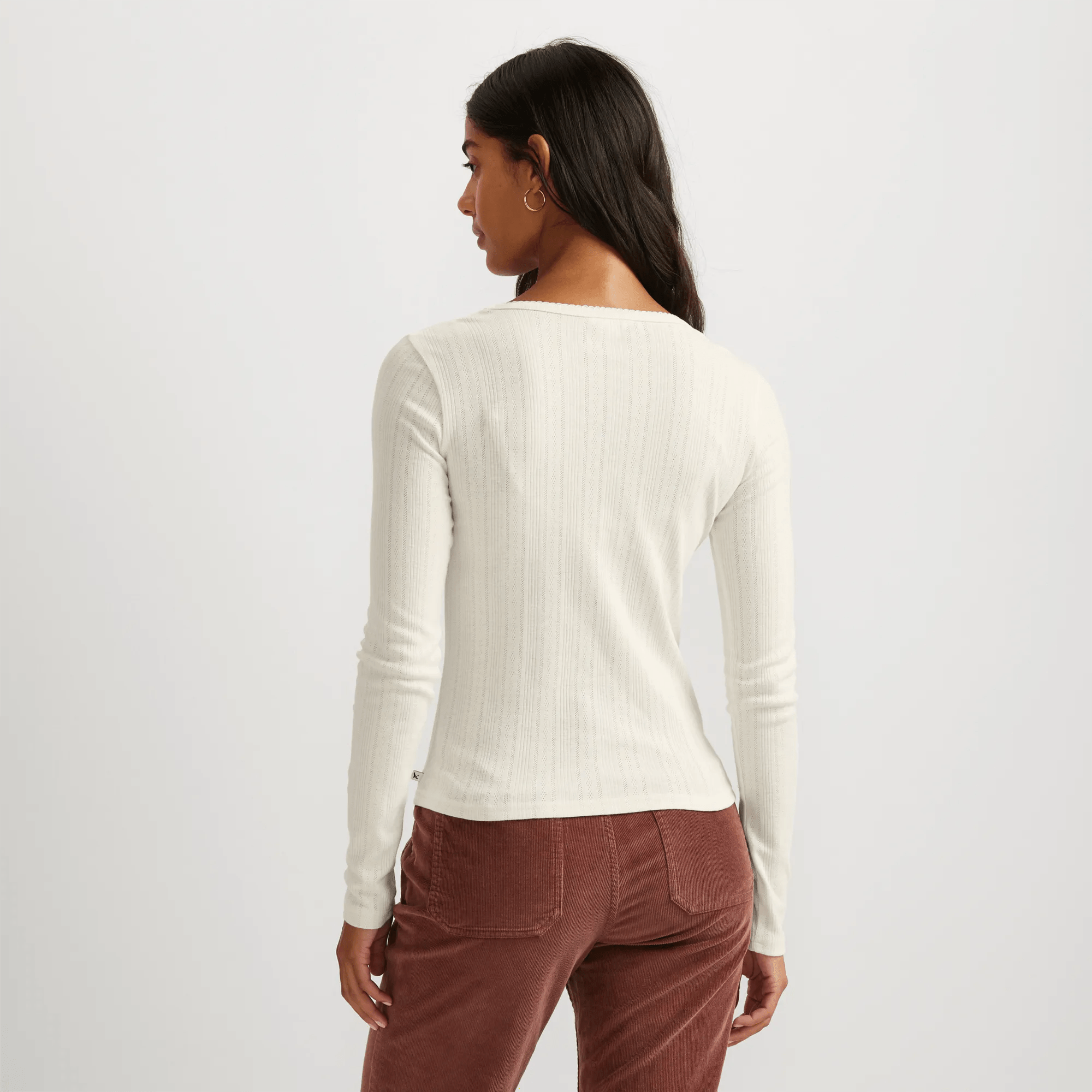 Women's Perfect Pointelle Long-Sleeve Shirt - Image 2