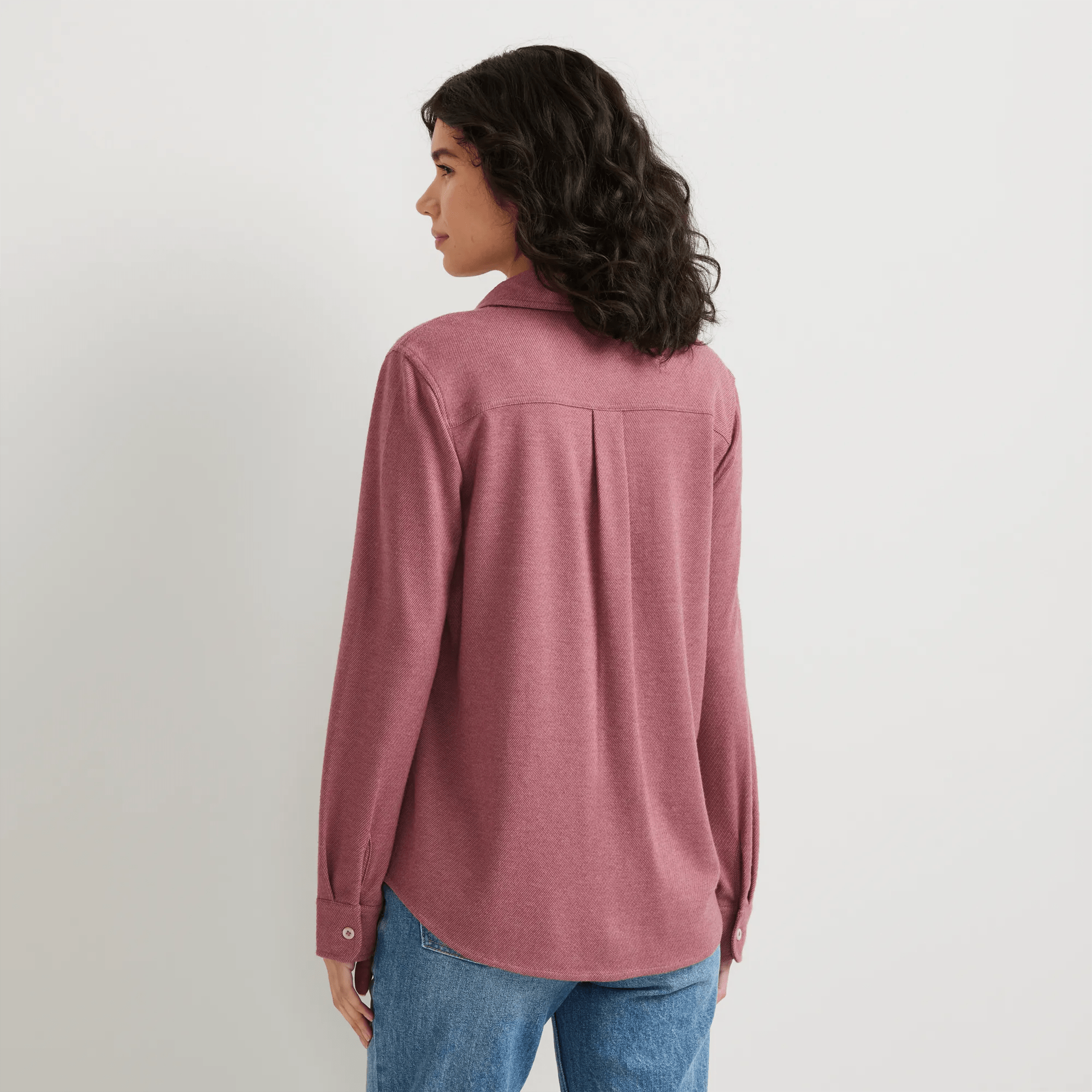 Women's Soft Knit Button-Down Shirt - Image 2