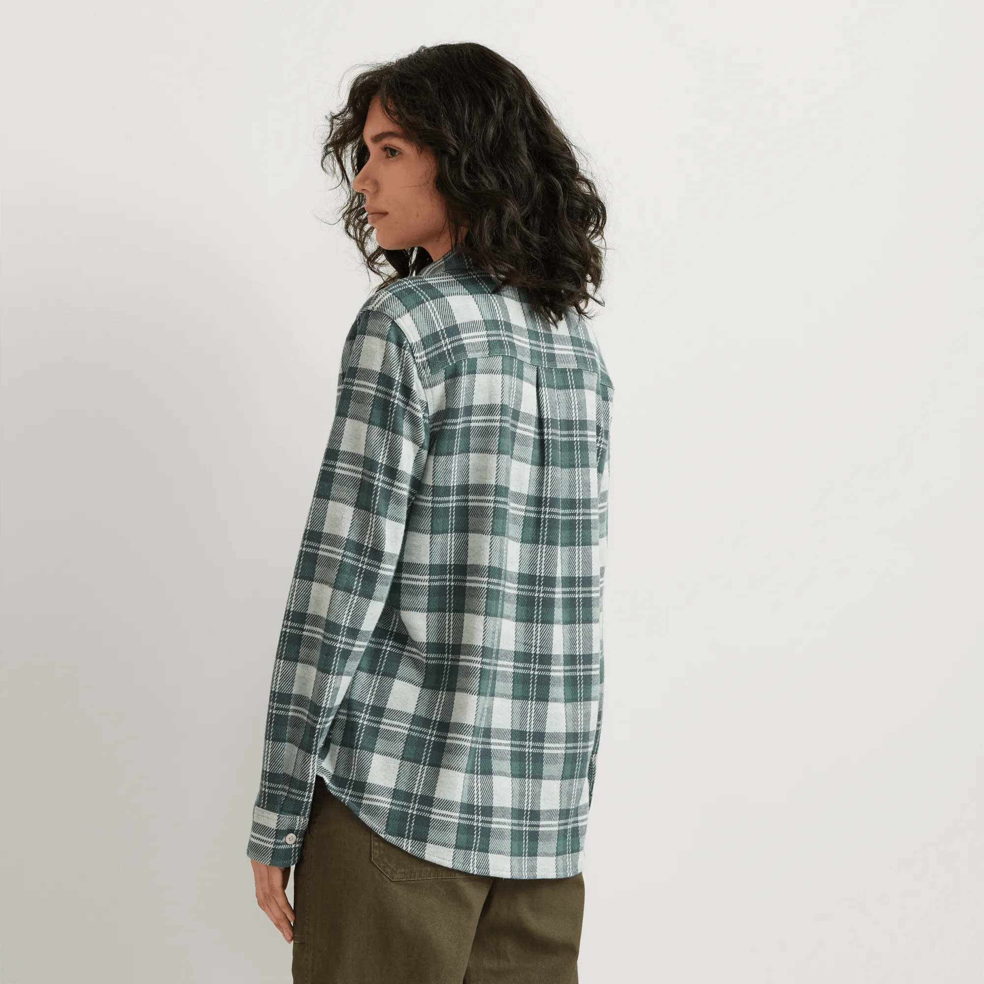 Women's Soft Knit Button-Down Shirt - Image 2