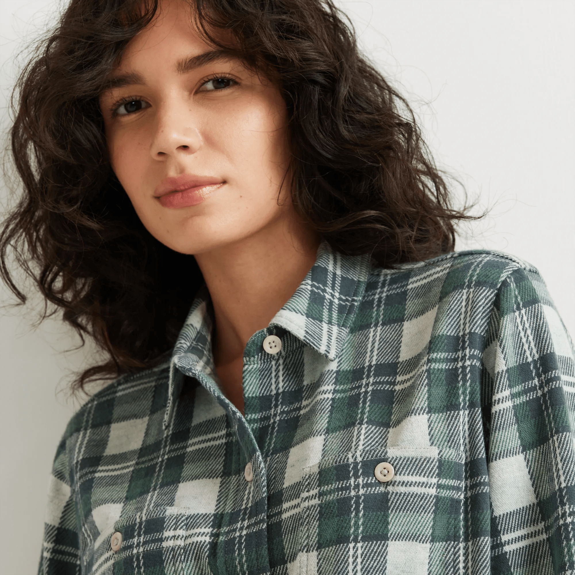Women's Soft Knit Button-Down Shirt - Image 3