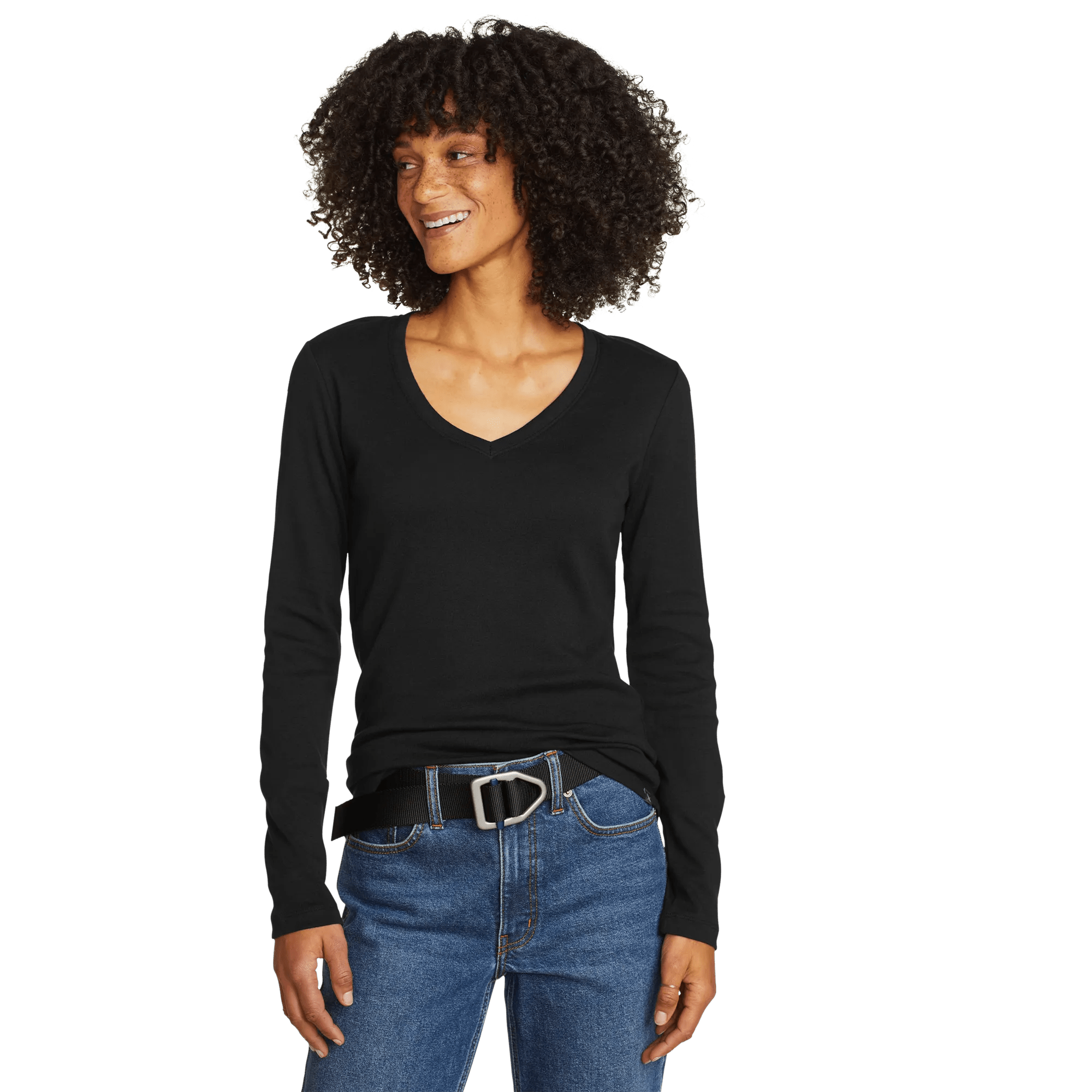 Women's Favorite Long-Sleeve V-Neck T-Shirt - Image 3