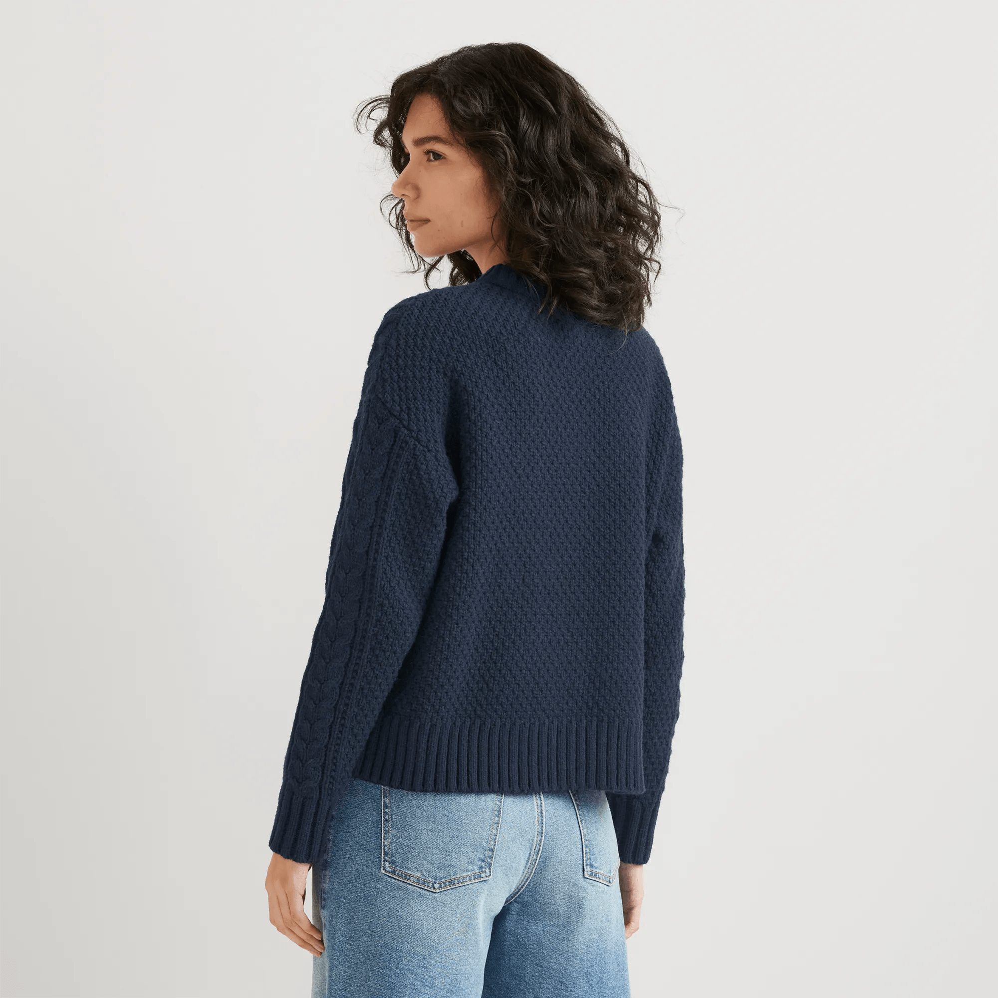 Women's Premium Heritage Cable Crew Sweater - Image 2
