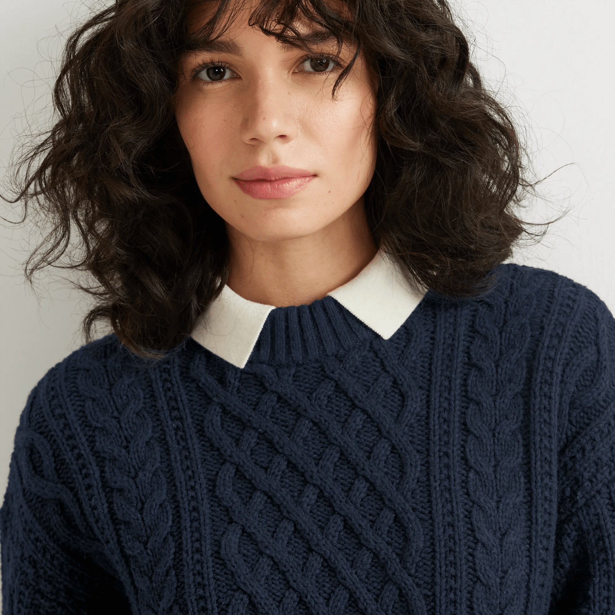 Women's Premium Heritage Cable Crew Sweater - Image 3