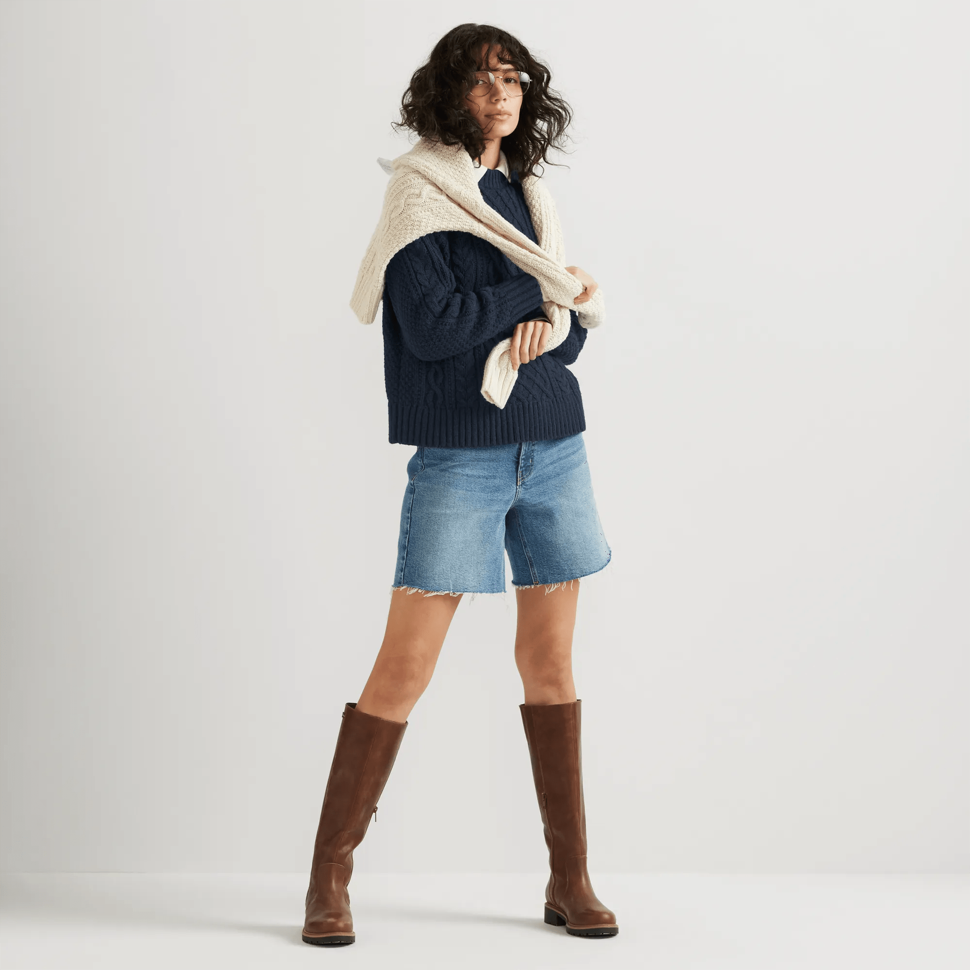 Women's Premium Heritage Cable Crew Sweater - Image 4