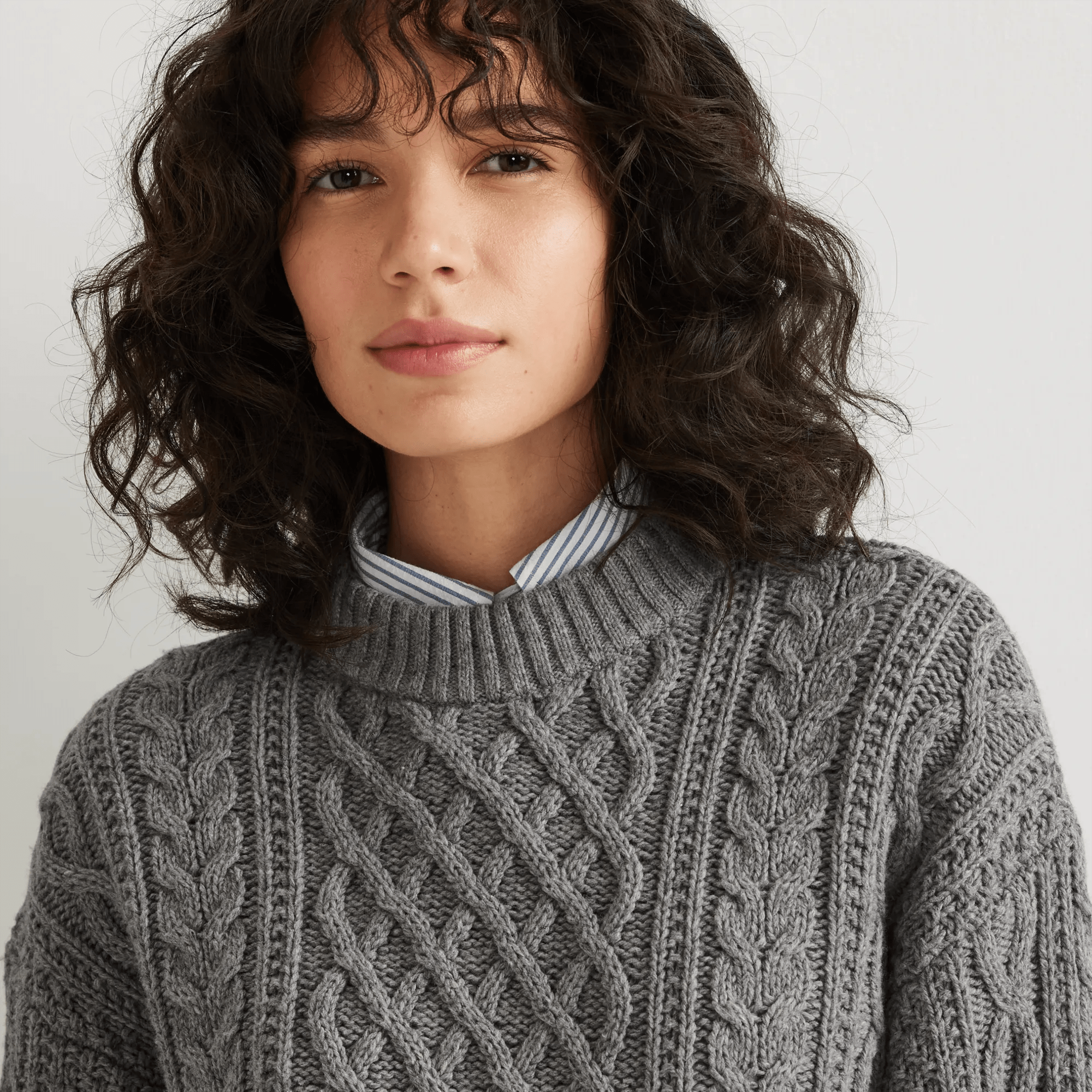 Women's Premium Heritage Cable Crew Sweater - Image 3