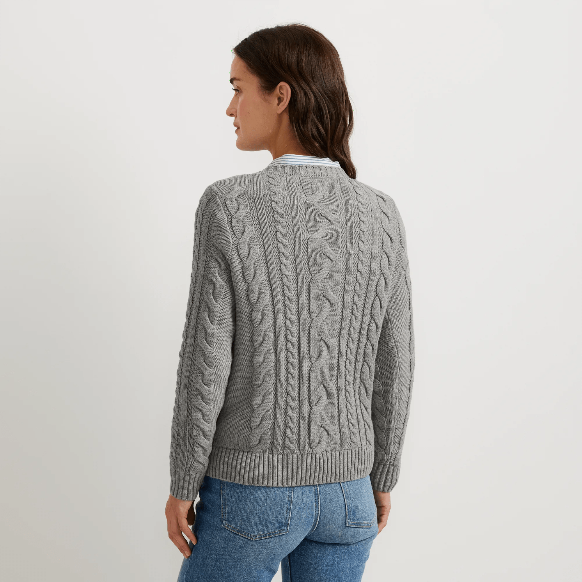 Women's Classic Cable Crew Sweater - Image 2