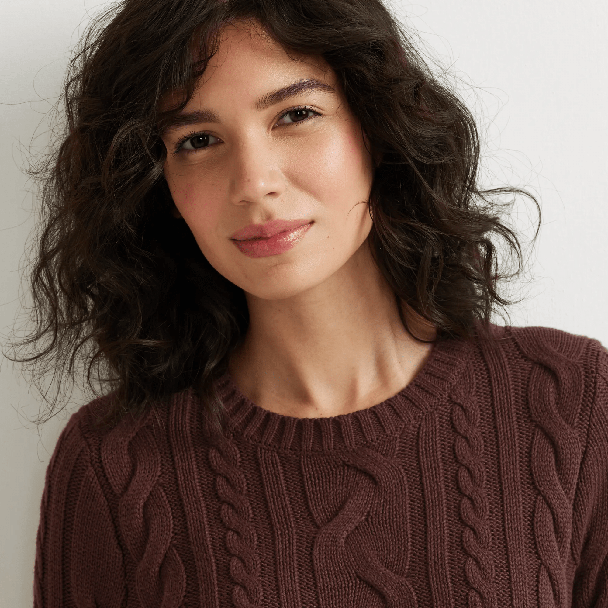 Women's Classic Cable Crew Sweater - Image 3