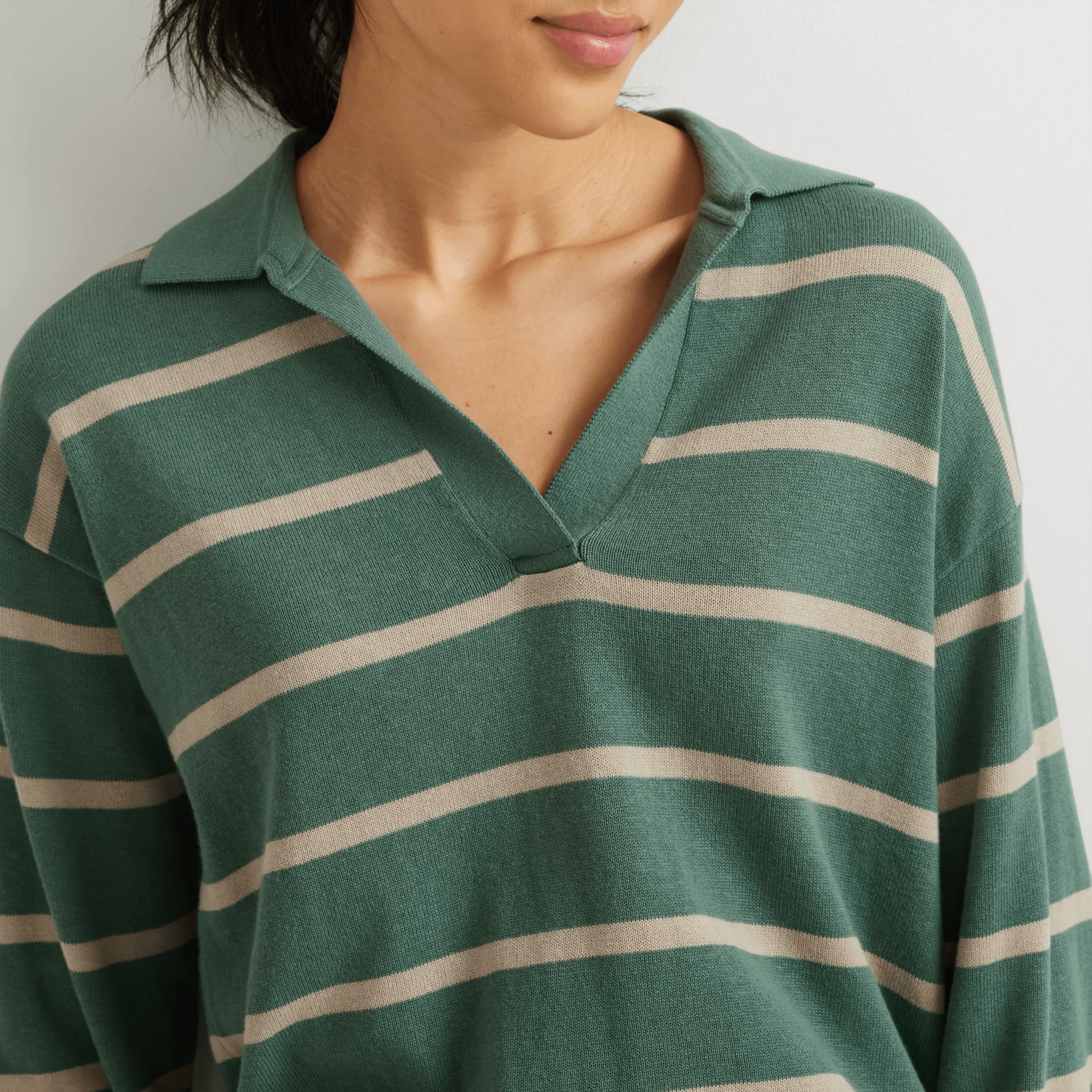 Women's Everyday Johnny Collar Sweater - Image 3