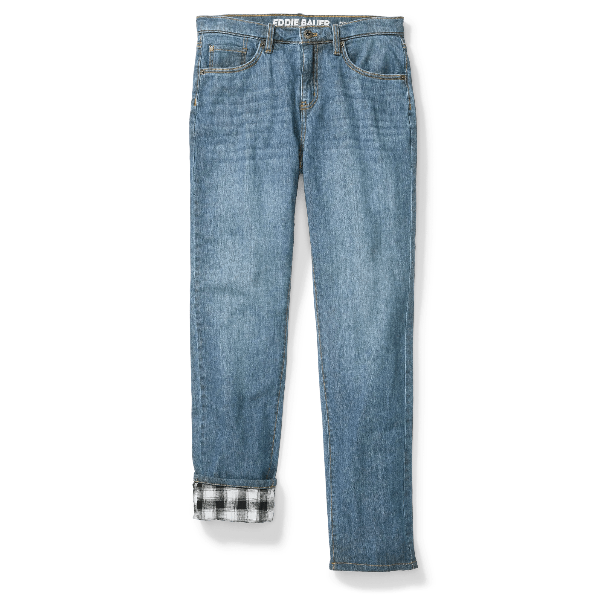 Women's Boyfriend Flannel-Lined Jeans - Image 5